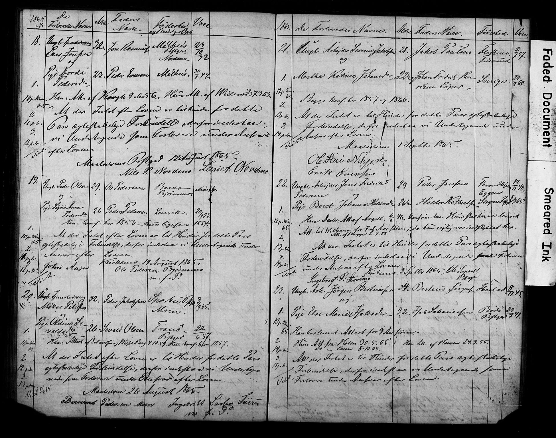 Målselv sokneprestembete, AV/SATØ-S-1311/I/Id/L0037: Banns register no. 37, 1853-1870