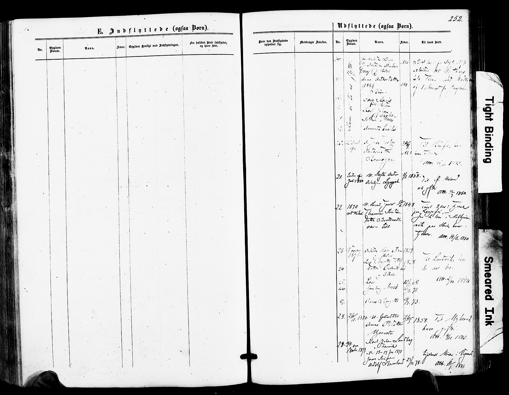 Froland sokneprestkontor, AV/SAK-1111-0013/F/Fa/L0003: Parish register (official) no. A 3, 1864-1881, p. 252