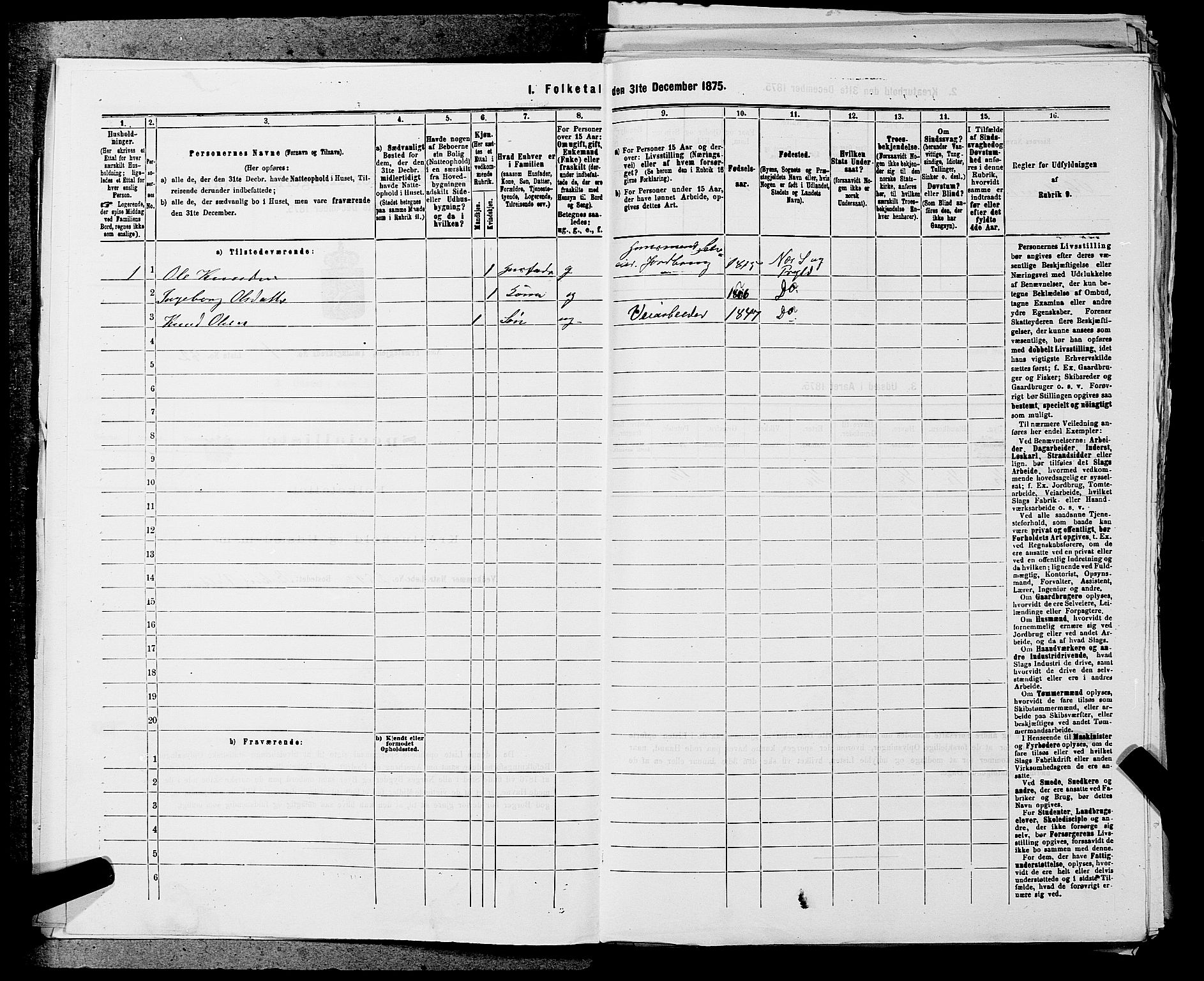 SAKO, 1875 census for 0616P Nes, 1875, p. 60