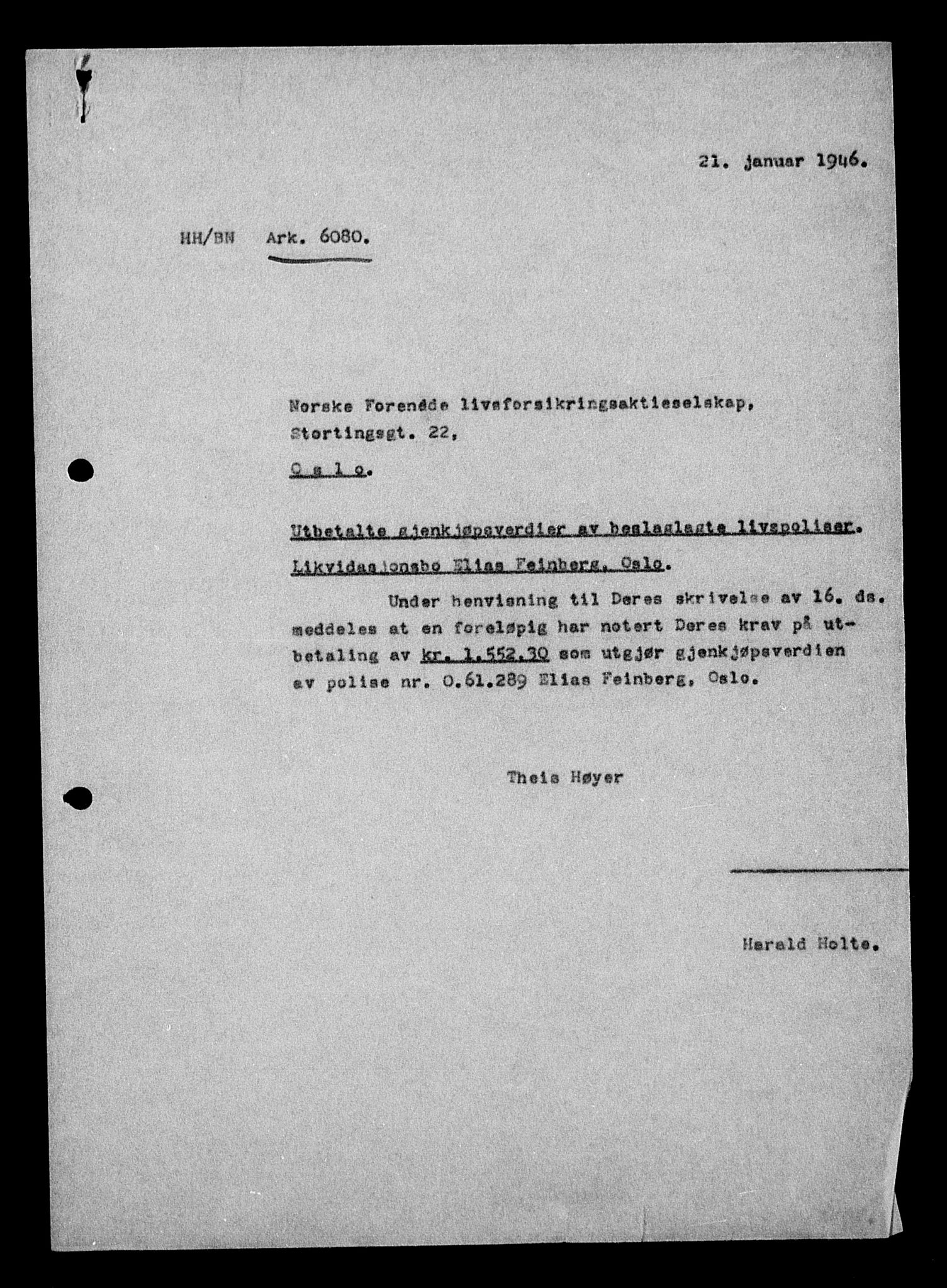 Justisdepartementet, Tilbakeføringskontoret for inndratte formuer, RA/S-1564/H/Hc/Hcc/L0934: --, 1945-1947, p. 159