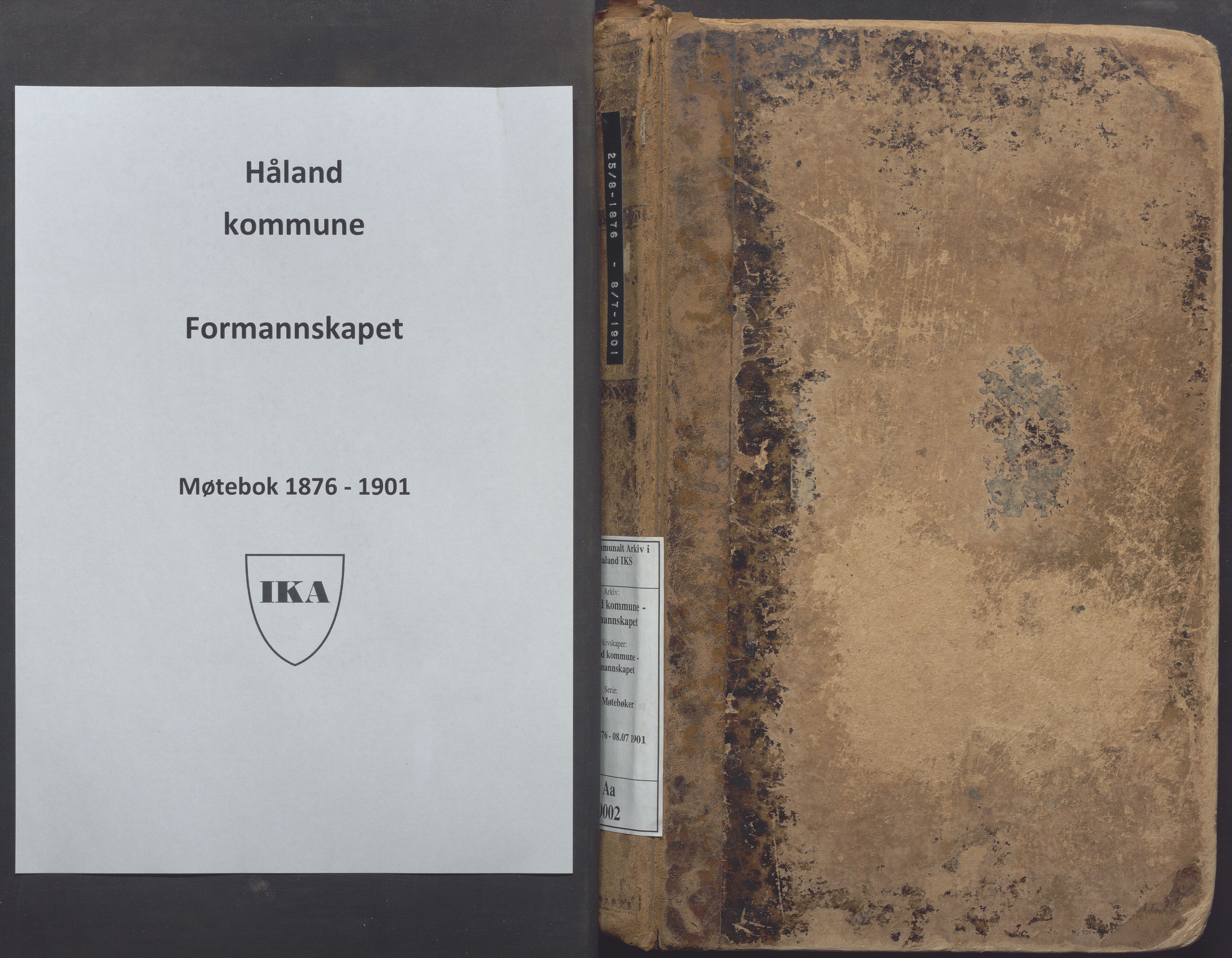 Håland kommune - Formannskapet, IKAR/K-101851/A/L0002: Møtebok, 1876-1901