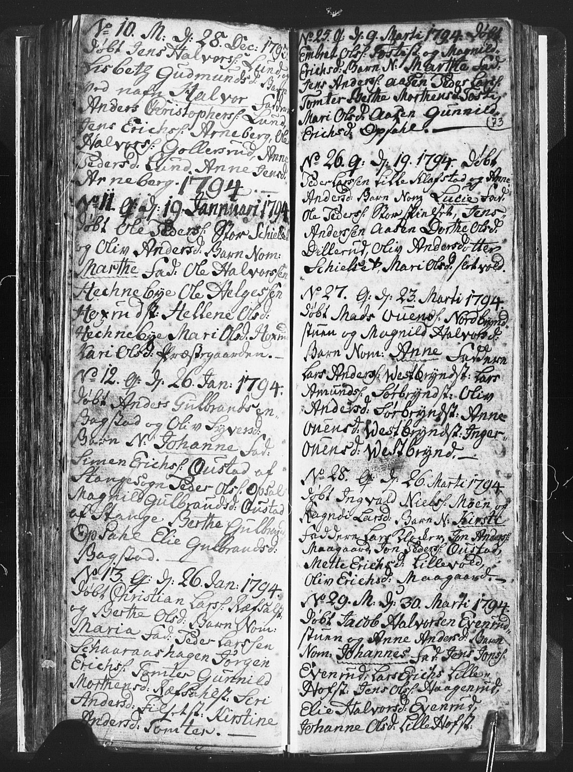 Romedal prestekontor, SAH/PREST-004/L/L0001: Parish register (copy) no. 1, 1785-1794, p. 73