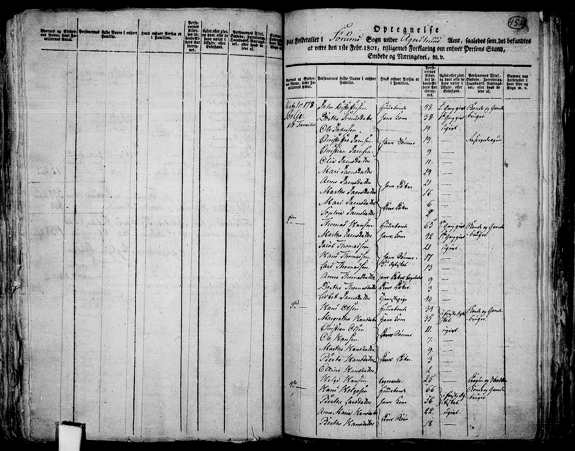 RA, 1801 census for 0226P Sørum, 1801, p. 453b-454a