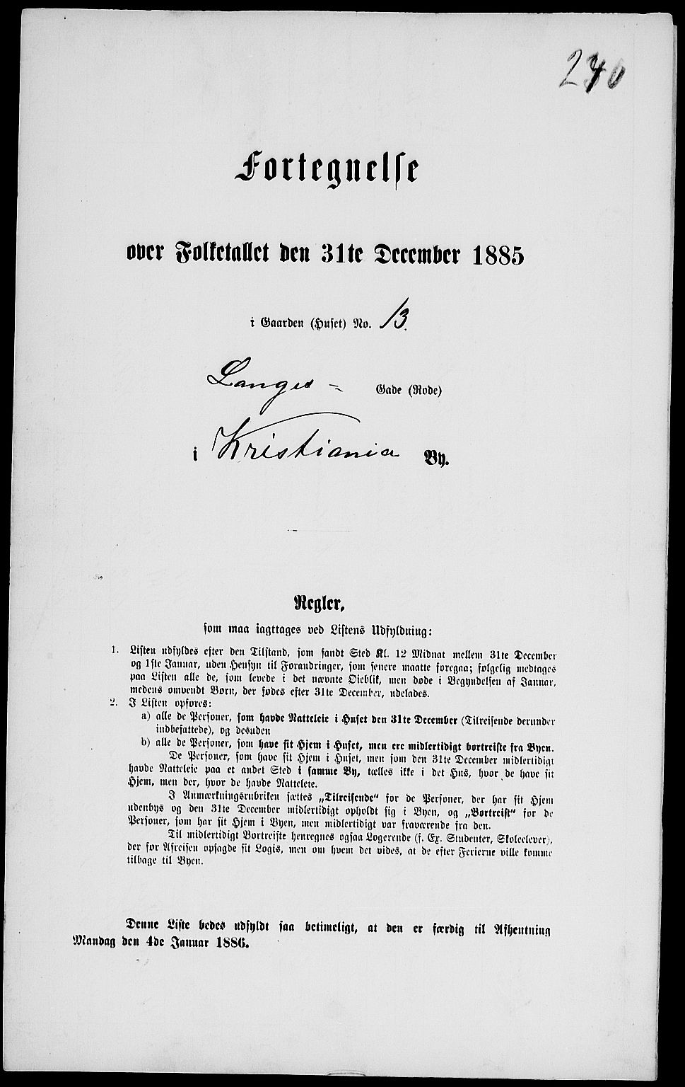 RA, 1885 census for 0301 Kristiania, 1885, p. 6154