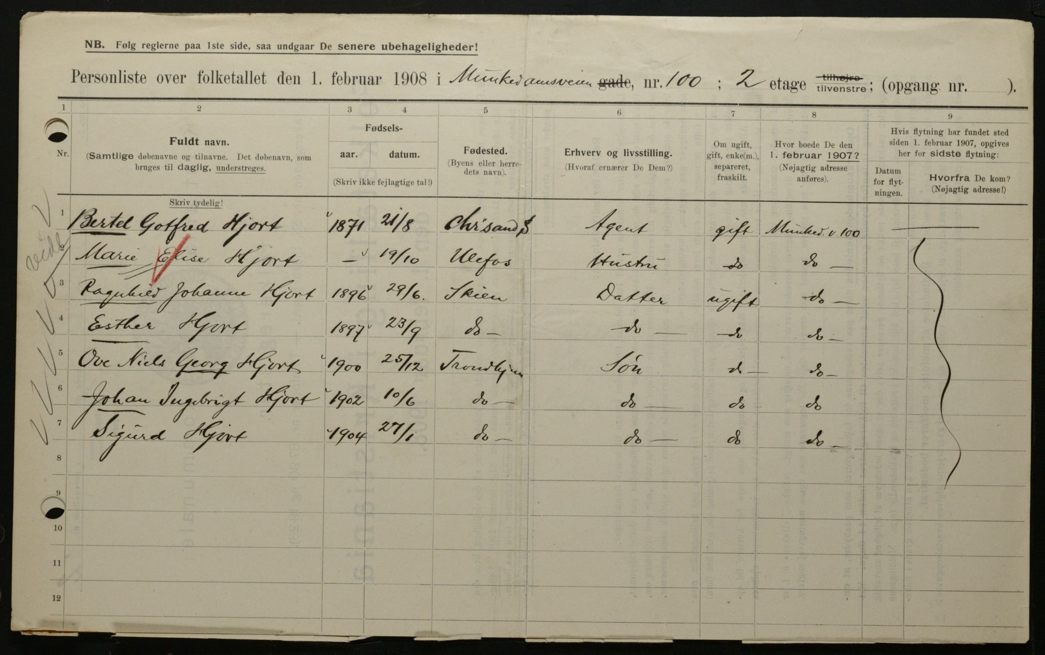 OBA, Municipal Census 1908 for Kristiania, 1908, p. 60824