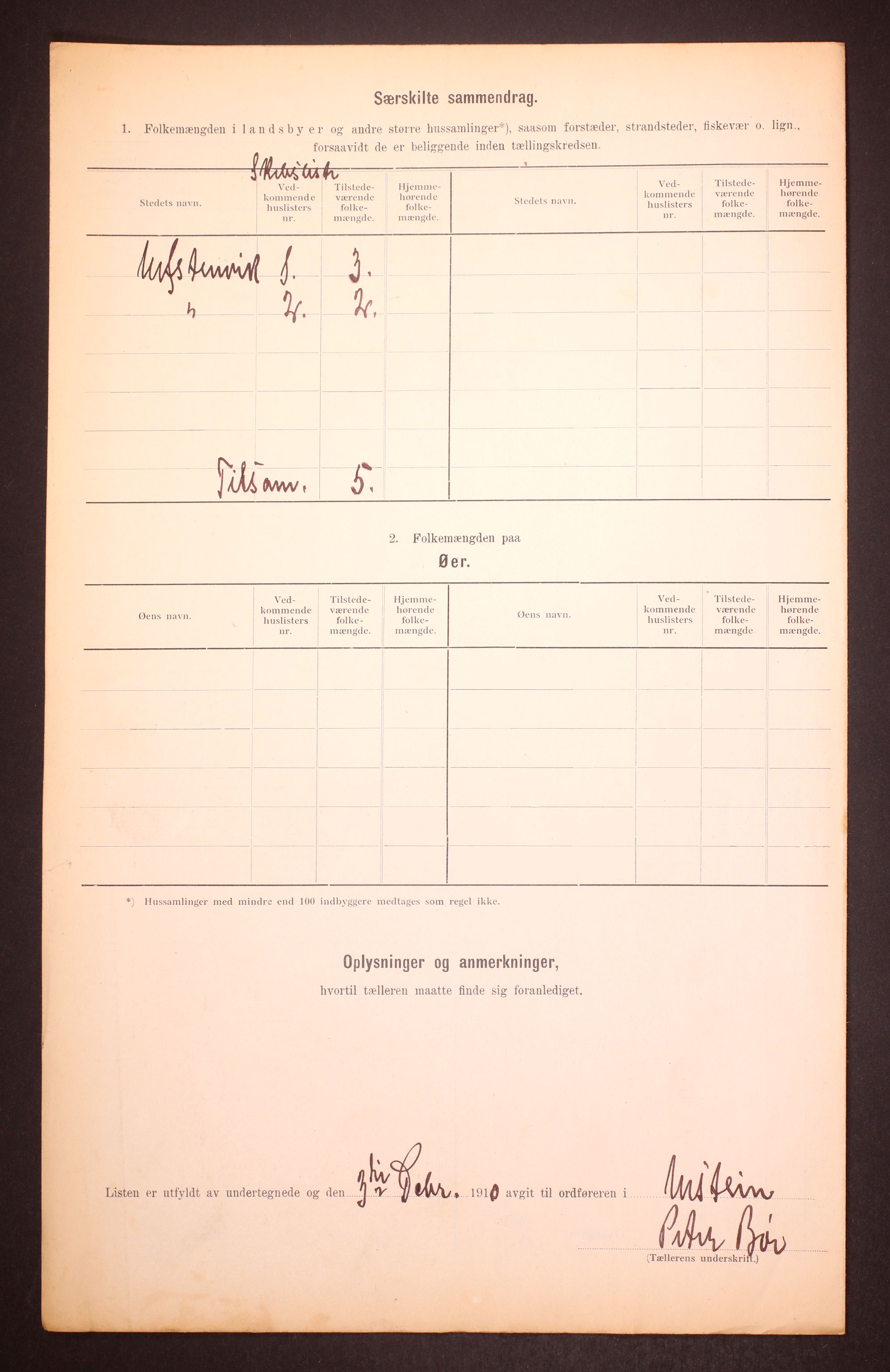 RA, 1910 census for Ulstein, 1910, p. 45