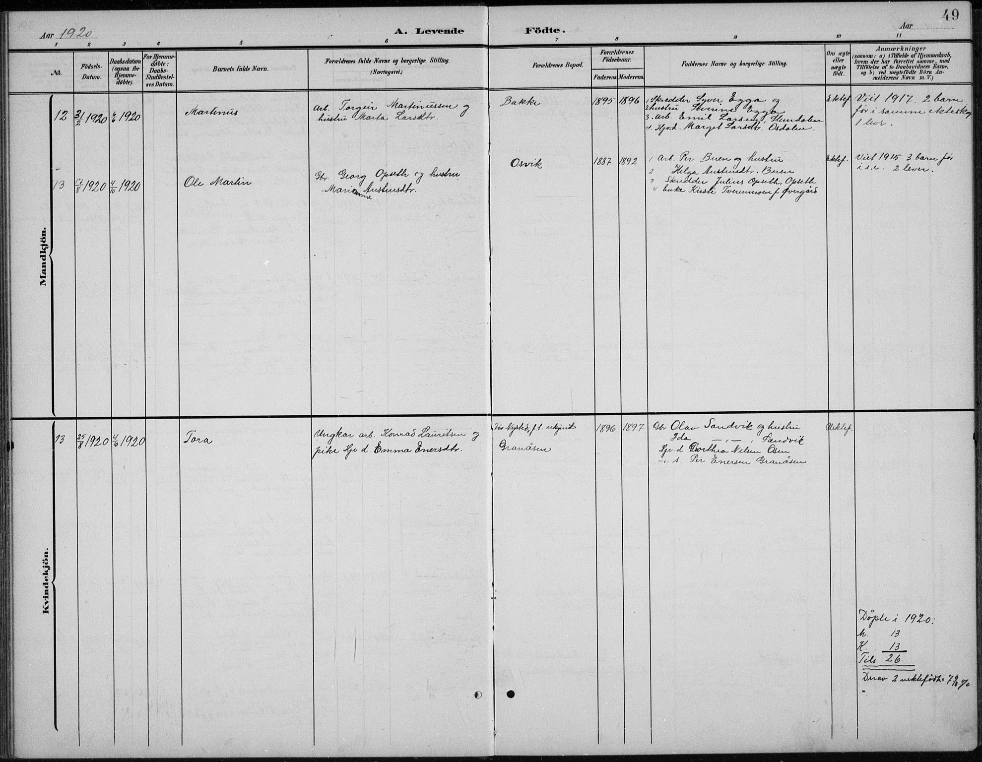 Åmot prestekontor, Hedmark, AV/SAH-PREST-056/H/Ha/Hab/L0003: Parish register (copy) no. 3, 1902-1938, p. 49