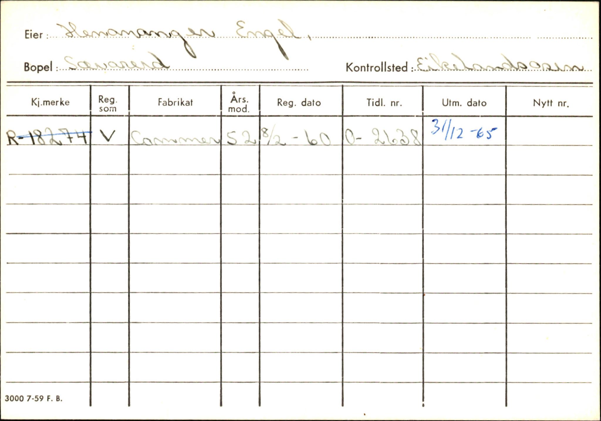 Statens vegvesen, Hordaland vegkontor, AV/SAB-A-5201/2/Ha/L0022: R-eierkort H, 1920-1971, p. 55