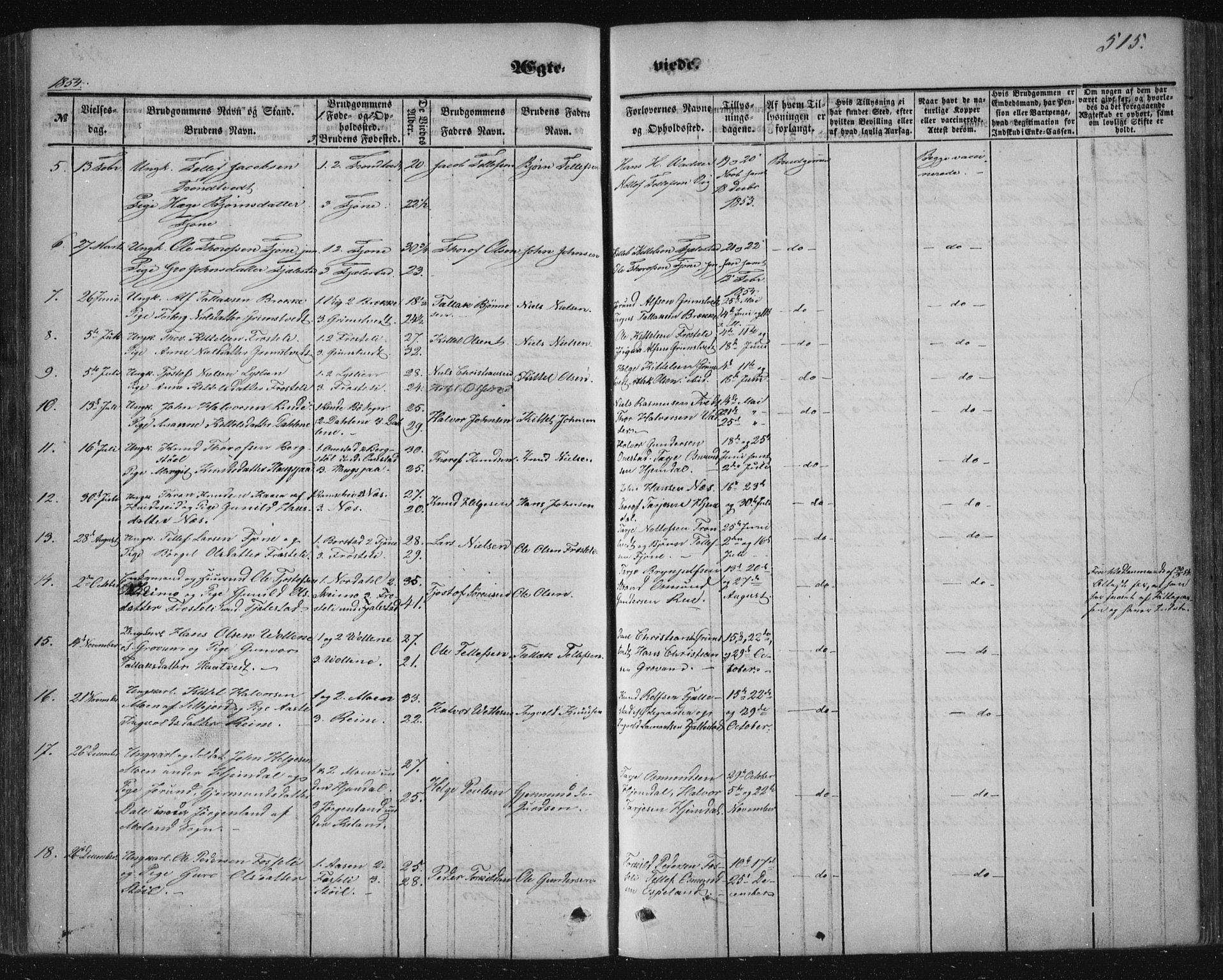 Nissedal kirkebøker, AV/SAKO-A-288/F/Fa/L0003: Parish register (official) no. I 3, 1846-1870, p. 514-515