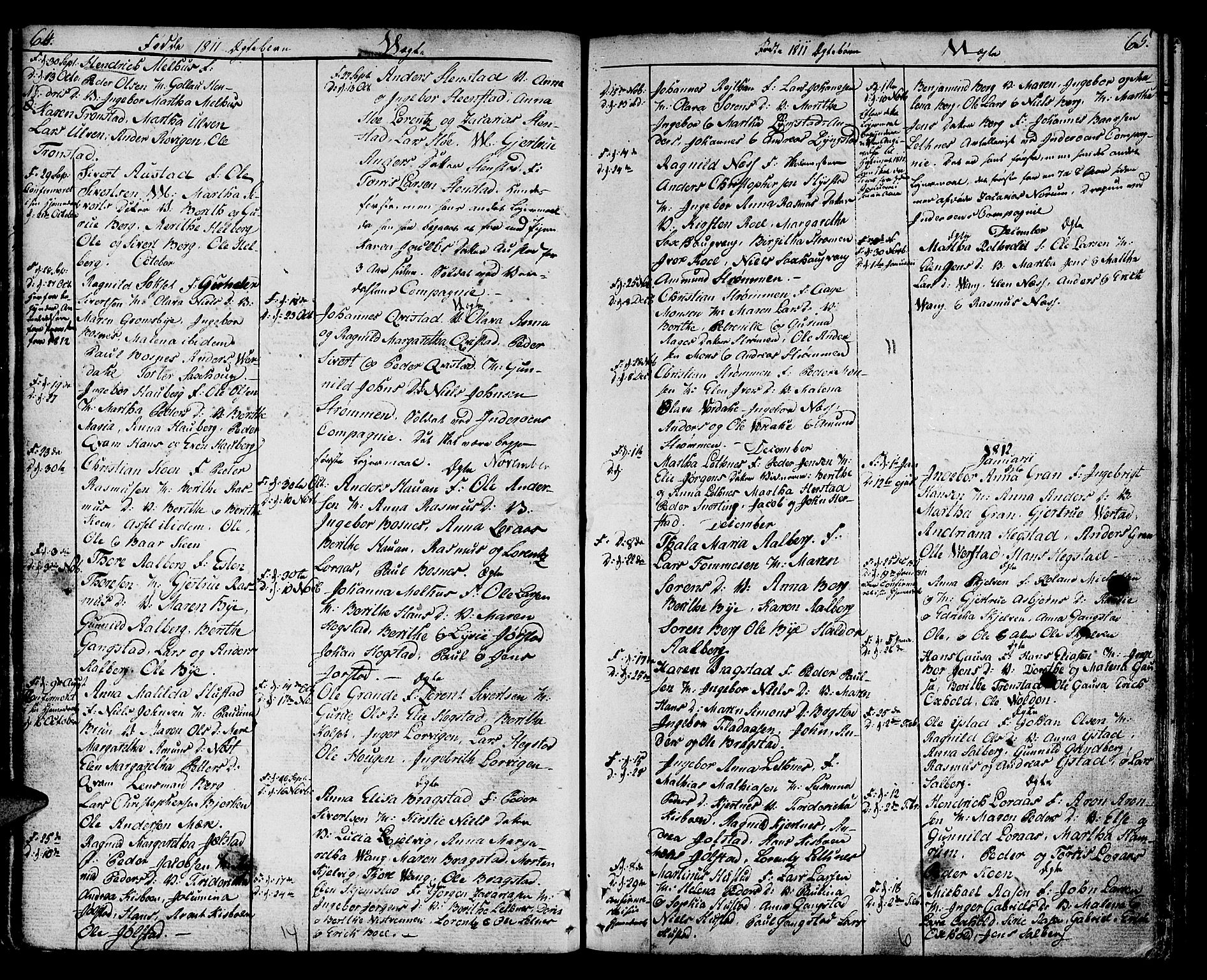 Ministerialprotokoller, klokkerbøker og fødselsregistre - Nord-Trøndelag, SAT/A-1458/730/L0274: Parish register (official) no. 730A03, 1802-1816, p. 64-65