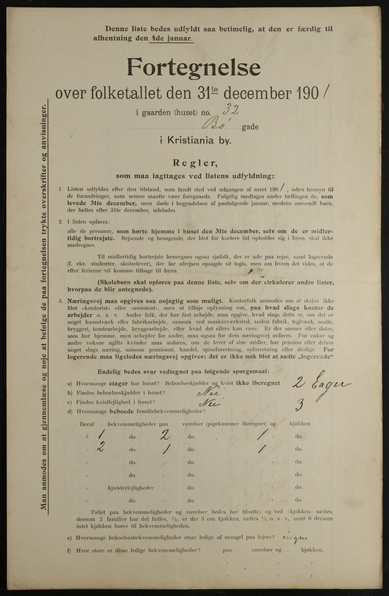 OBA, Municipal Census 1901 for Kristiania, 1901, p. 1862