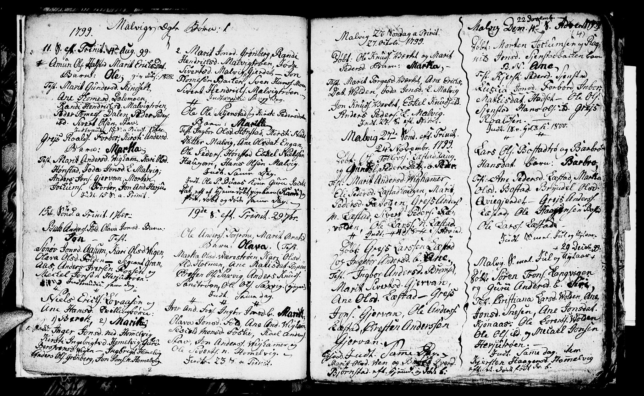 Ministerialprotokoller, klokkerbøker og fødselsregistre - Sør-Trøndelag, SAT/A-1456/616/L0419: Parish register (copy) no. 616C02, 1797-1816, p. 4