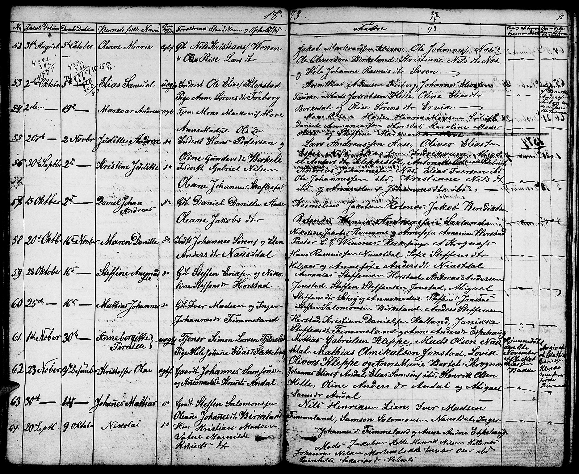 Førde sokneprestembete, SAB/A-79901/H/Hab/Habd/L0001: Parish register (copy) no. D 1, 1852-1877, p. 92