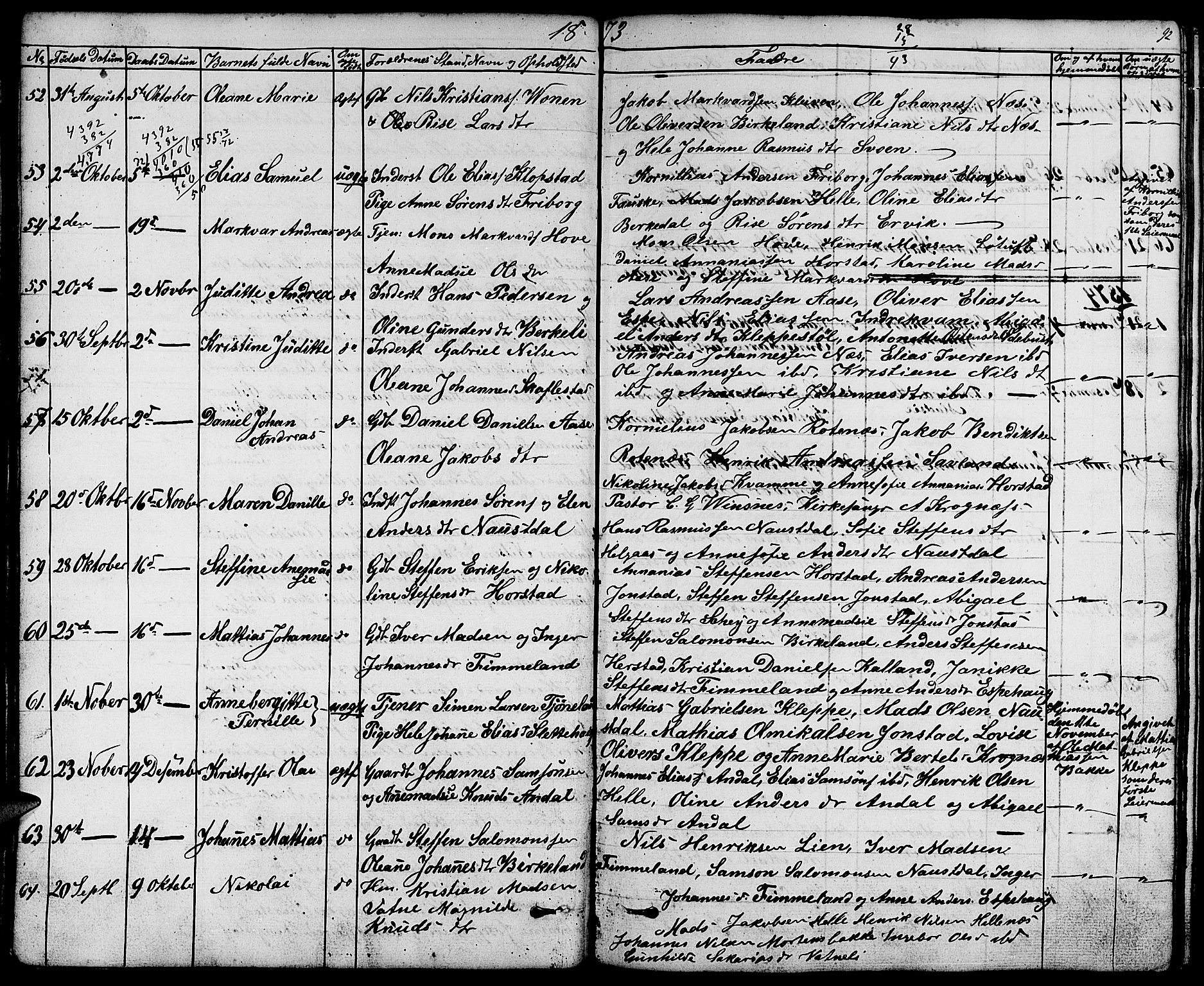 Førde sokneprestembete, AV/SAB-A-79901/H/Hab/Habd/L0001: Parish register (copy) no. D 1, 1852-1877, p. 92