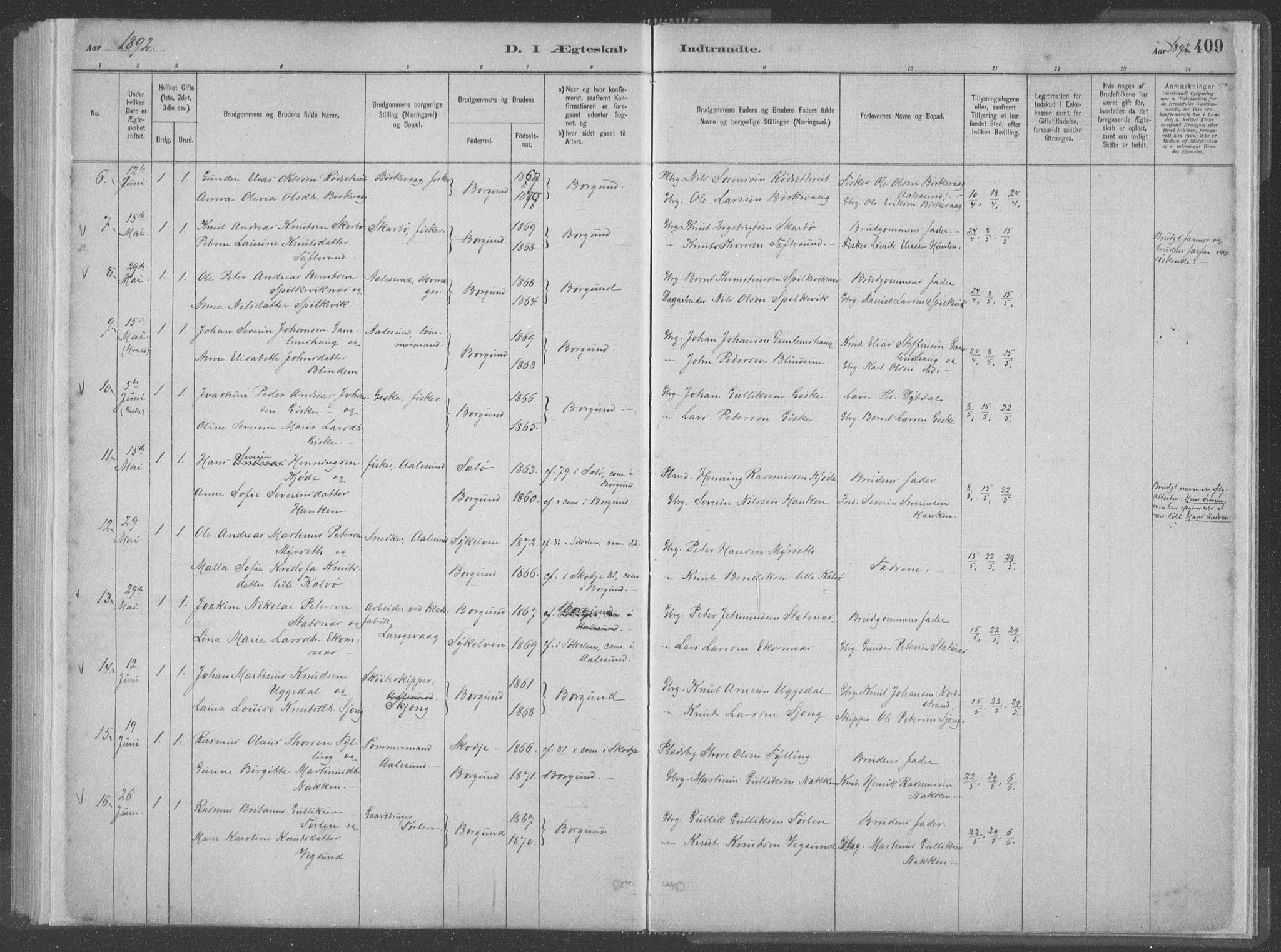 Ministerialprotokoller, klokkerbøker og fødselsregistre - Møre og Romsdal, SAT/A-1454/528/L0402: Parish register (official) no. 528A12II, 1880-1903, p. 409