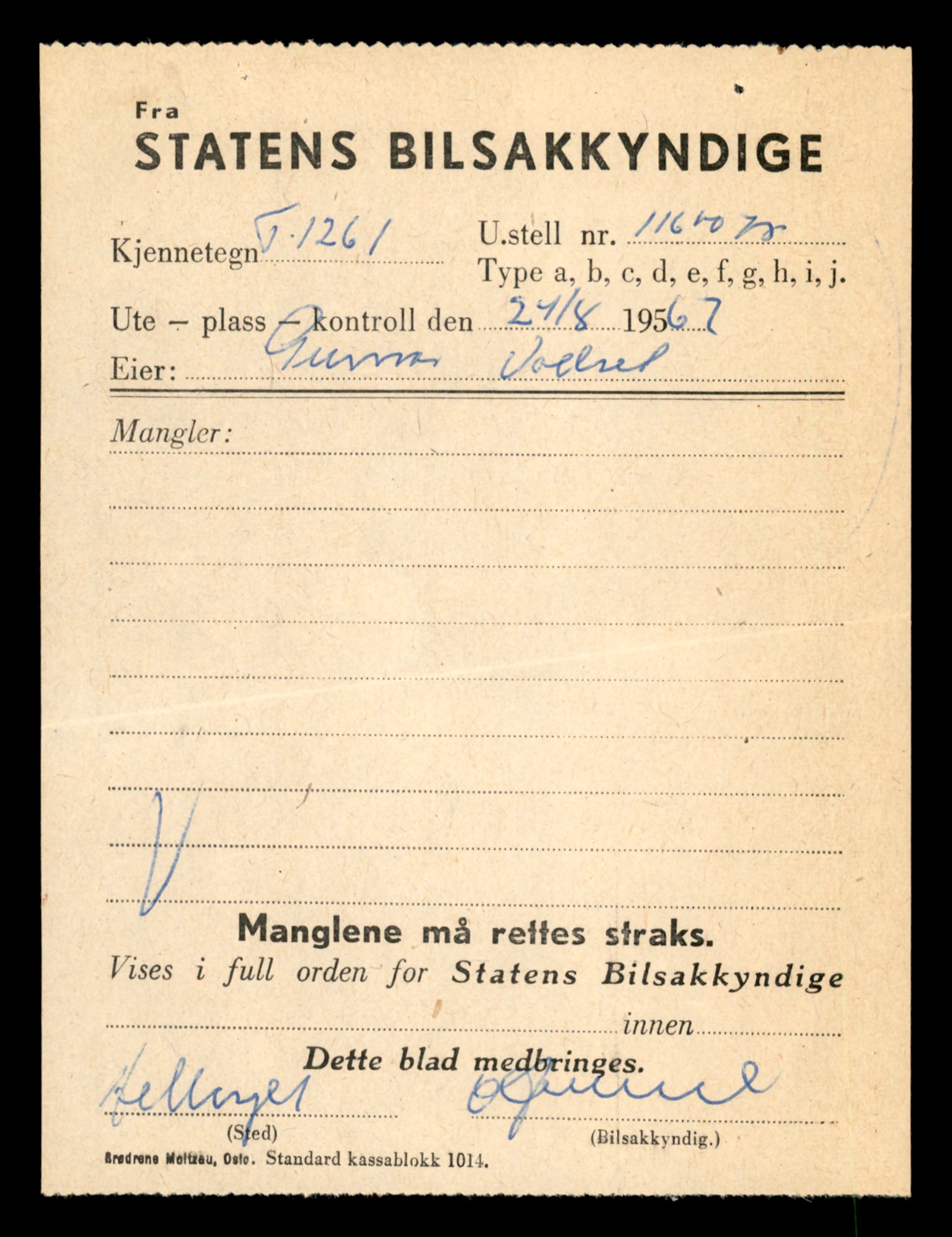 Møre og Romsdal vegkontor - Ålesund trafikkstasjon, SAT/A-4099/F/Fe/L0011: Registreringskort for kjøretøy T 1170 - T 1289, 1927-1998, p. 2226