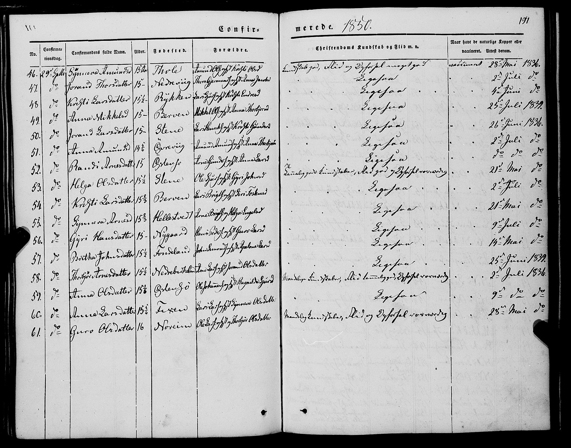 Kvam sokneprestembete, AV/SAB-A-76201/H/Haa: Parish register (official) no. A 8, 1844-1863, p. 197