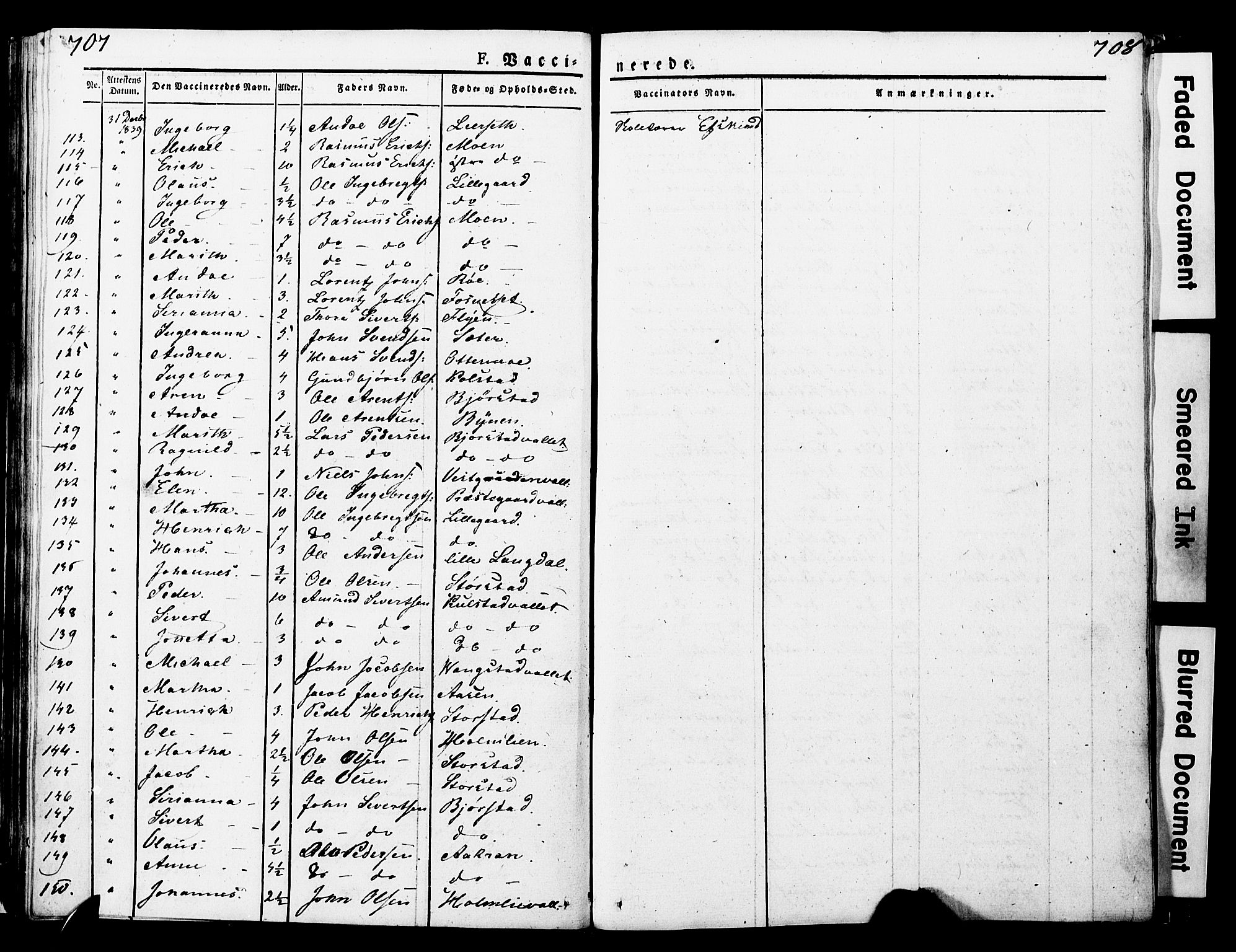 Ministerialprotokoller, klokkerbøker og fødselsregistre - Nord-Trøndelag, SAT/A-1458/723/L0243: Parish register (official) no. 723A12, 1822-1851, p. 707-708
