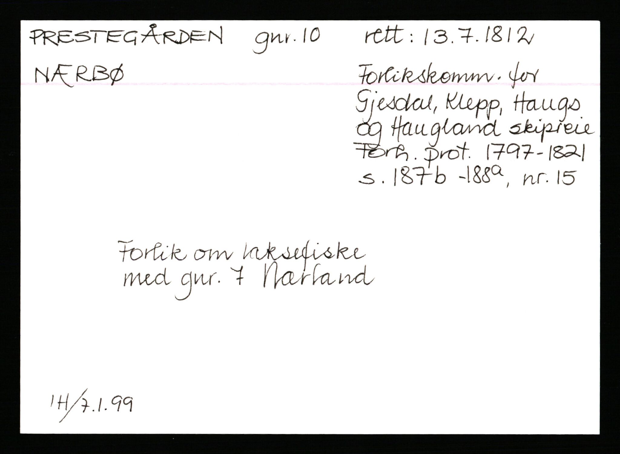 Statsarkivet i Stavanger, AV/SAST-A-101971/03/Y/Ym/L0045: Åstedskort sortert etter gårdsnavn: Prestegården - Rapstad, 1600-1950, p. 57