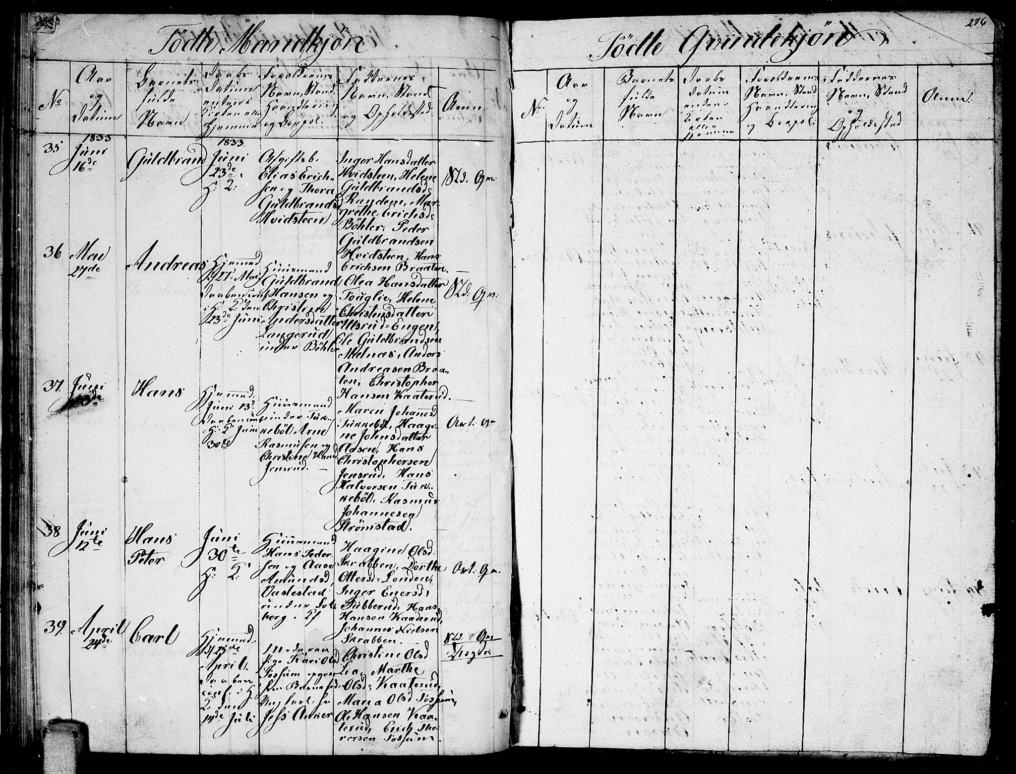 Enebakk prestekontor Kirkebøker, AV/SAO-A-10171c/G/Ga/L0002: Parish register (copy) no. I 2, 1822-1833, p. 273-274