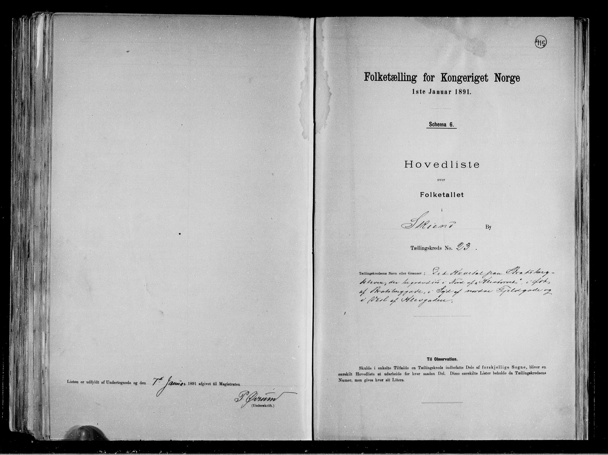 RA, 1891 census for 0806 Skien, 1891, p. 53