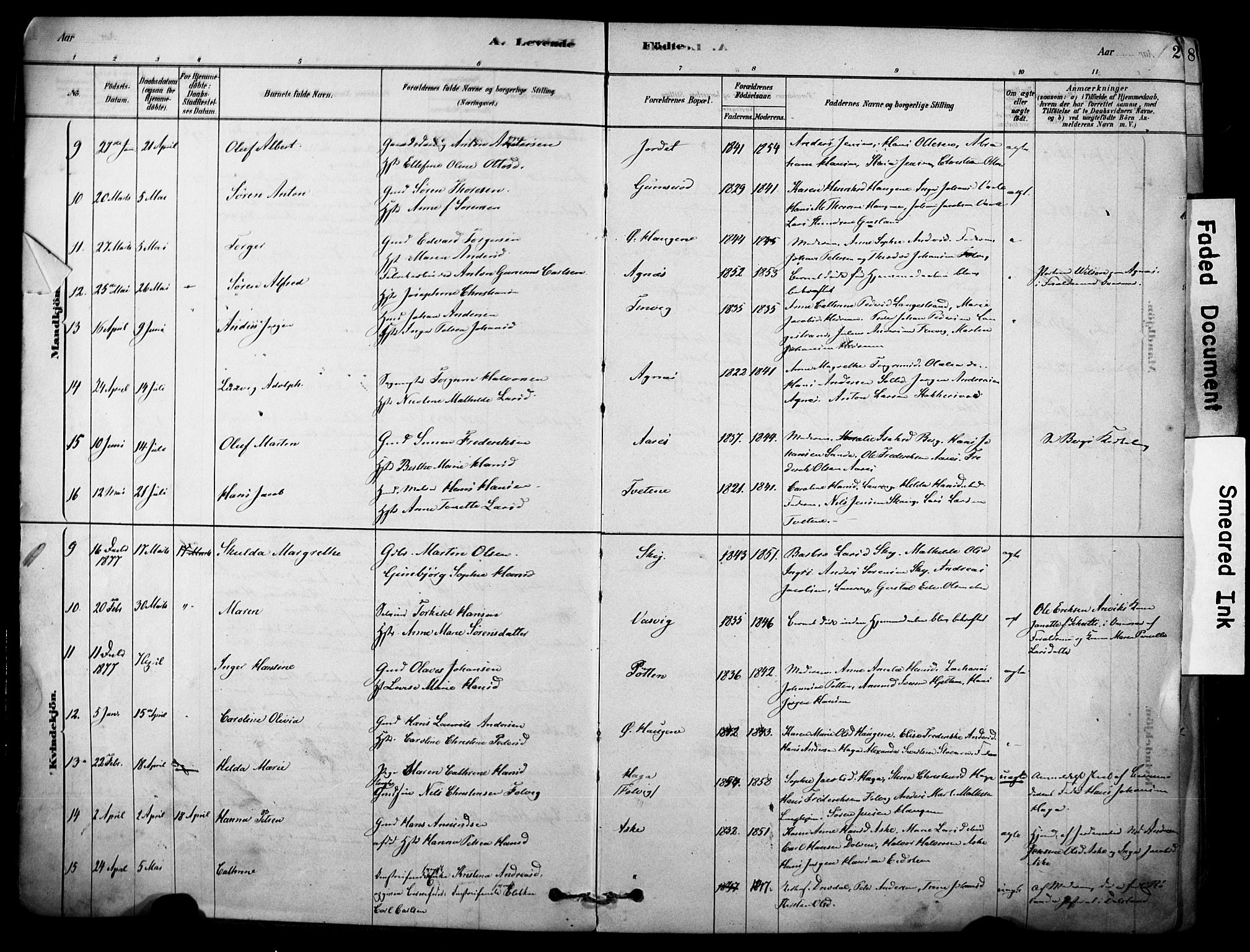 Brunlanes kirkebøker, AV/SAKO-A-342/F/Fc/L0001: Parish register (official) no. III 1, 1878-1899, p. 2