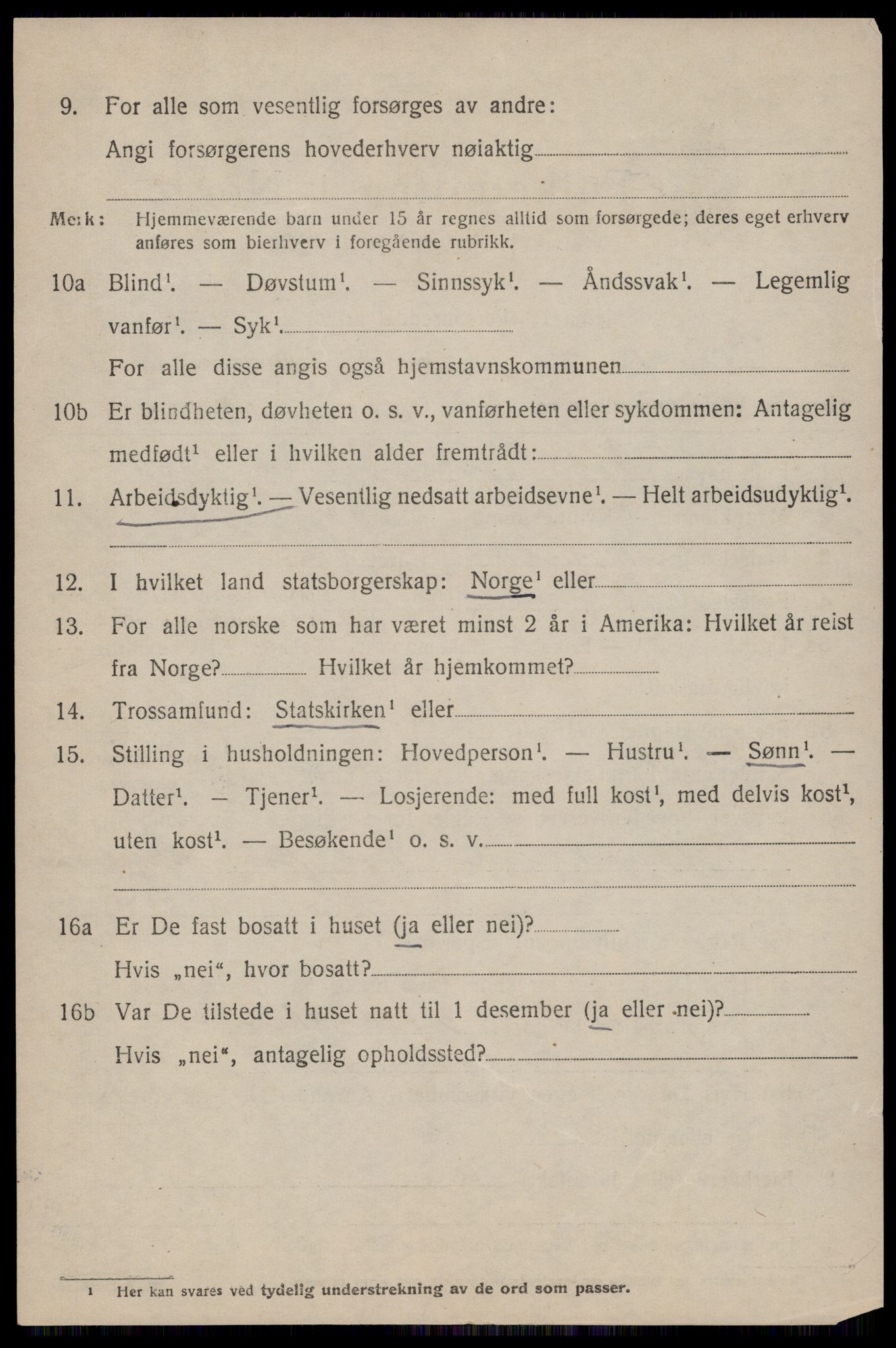 SAST, 1920 census for Skjold, 1920, p. 4429