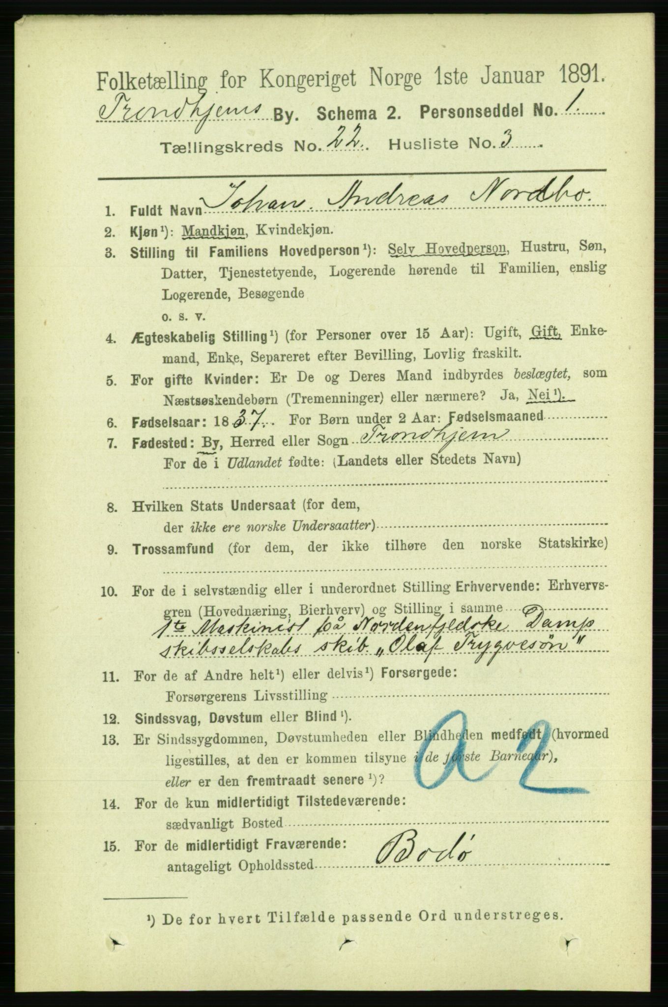 RA, 1891 census for 1601 Trondheim, 1891, p. 16559