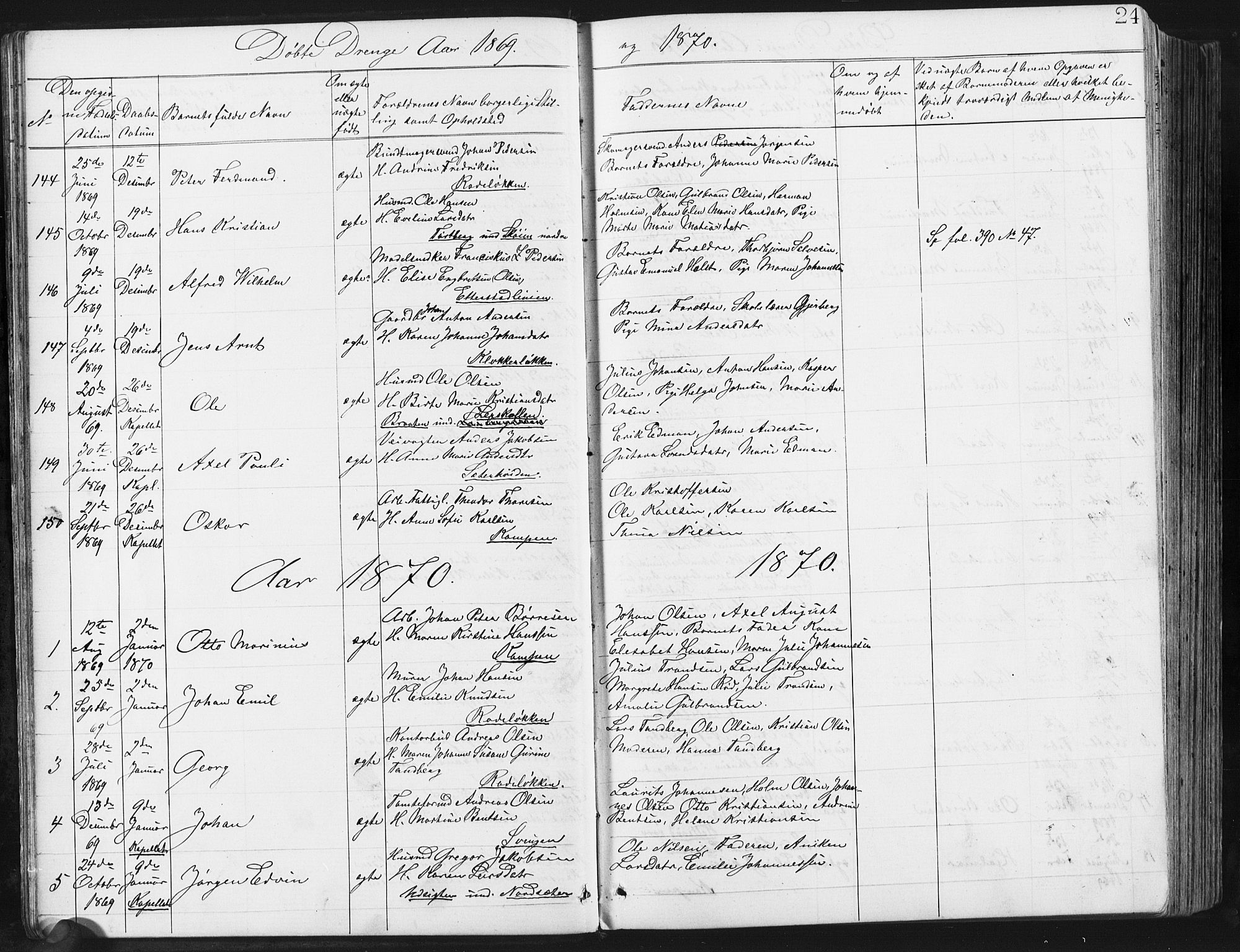 Østre Aker prestekontor Kirkebøker, SAO/A-10840/G/Ga/L0003: Parish register (copy) no. I 3, 1868-1913, p. 24