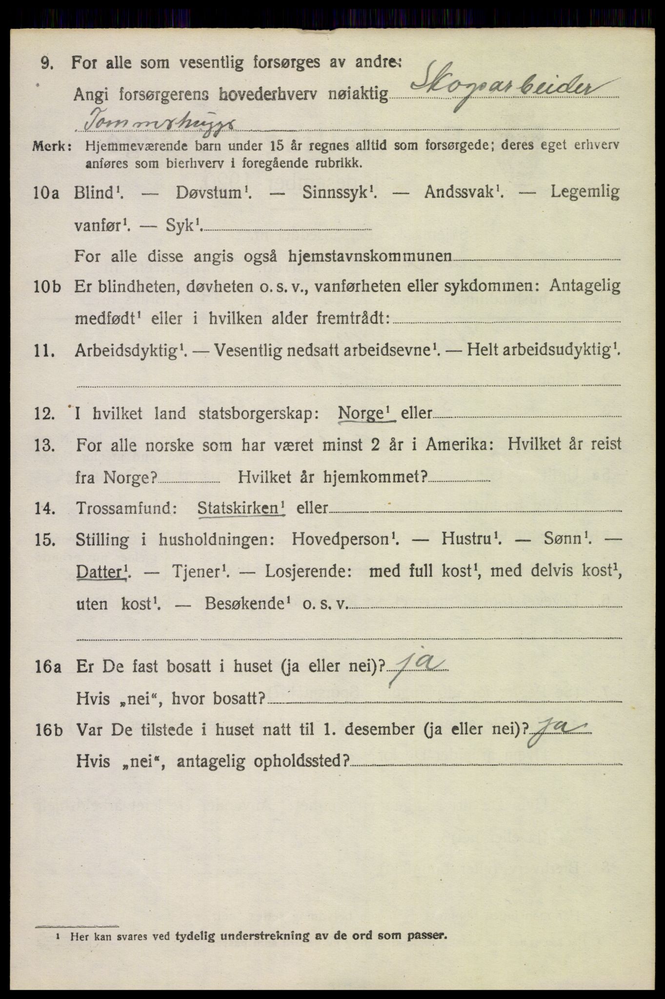 SAH, 1920 census for Jevnaker, 1920, p. 1414