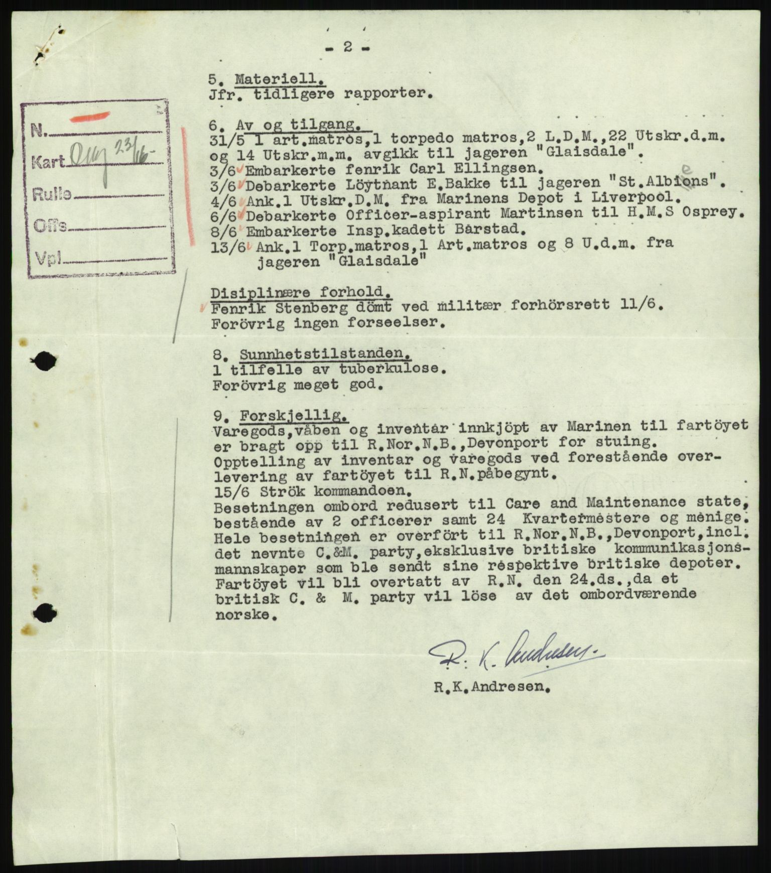 Forsvaret, Sjøforsvarets overkommando, AV/RA-RAFA-2035/D/Dc/L0194: --, 1941-1944, p. 236