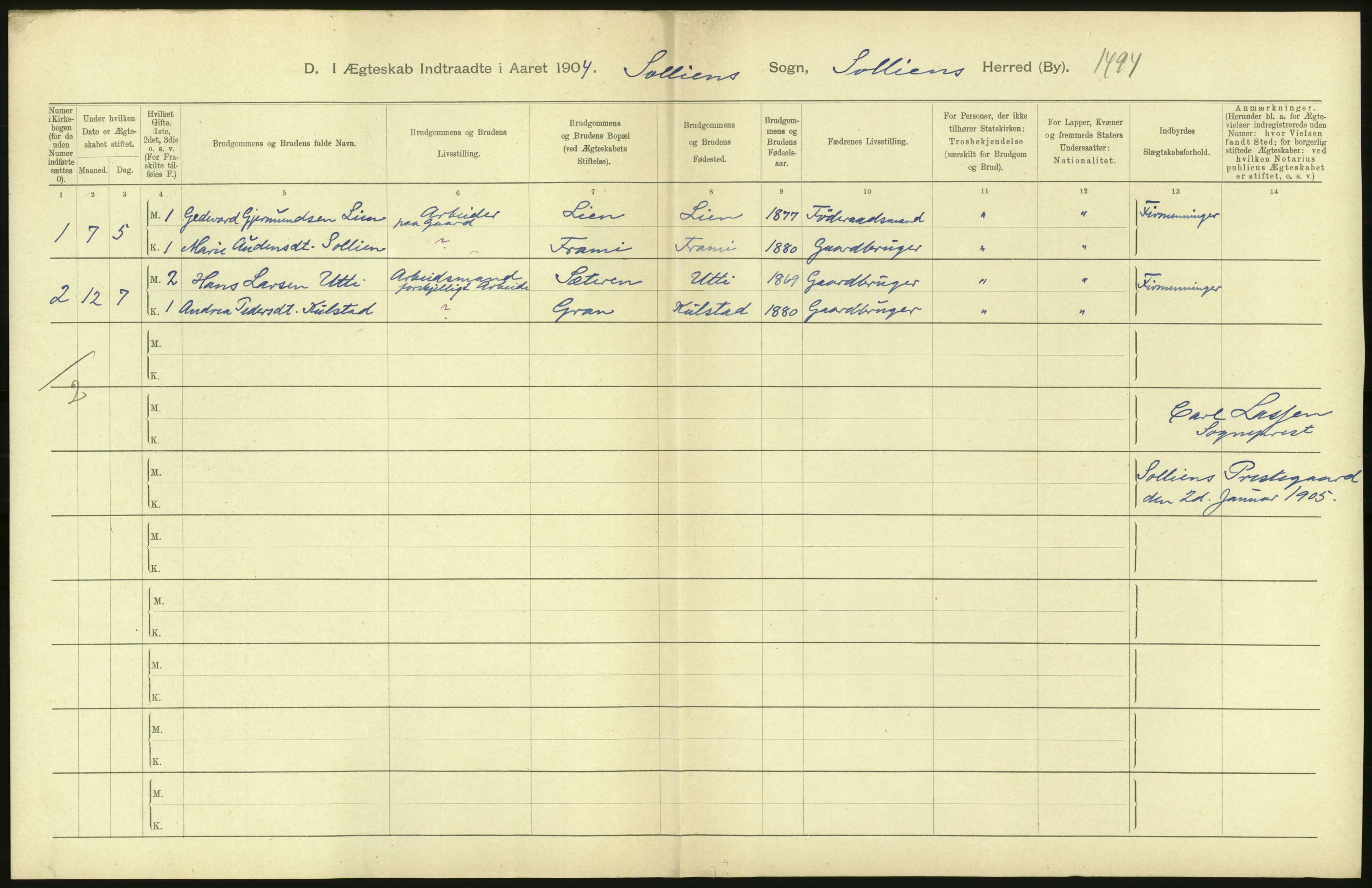 Statistisk sentralbyrå, Sosiodemografiske emner, Befolkning, AV/RA-S-2228/D/Df/Dfa/Dfab/L0005: Hedemarkens amt: Fødte, gifte, døde, 1904, p. 542