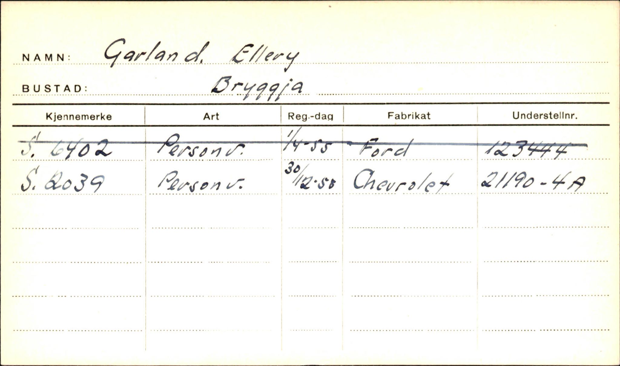 Statens vegvesen, Sogn og Fjordane vegkontor, AV/SAB-A-5301/4/F/L0001D: Eigarregister Fjordane til 1.6.1961, 1930-1961, p. 315