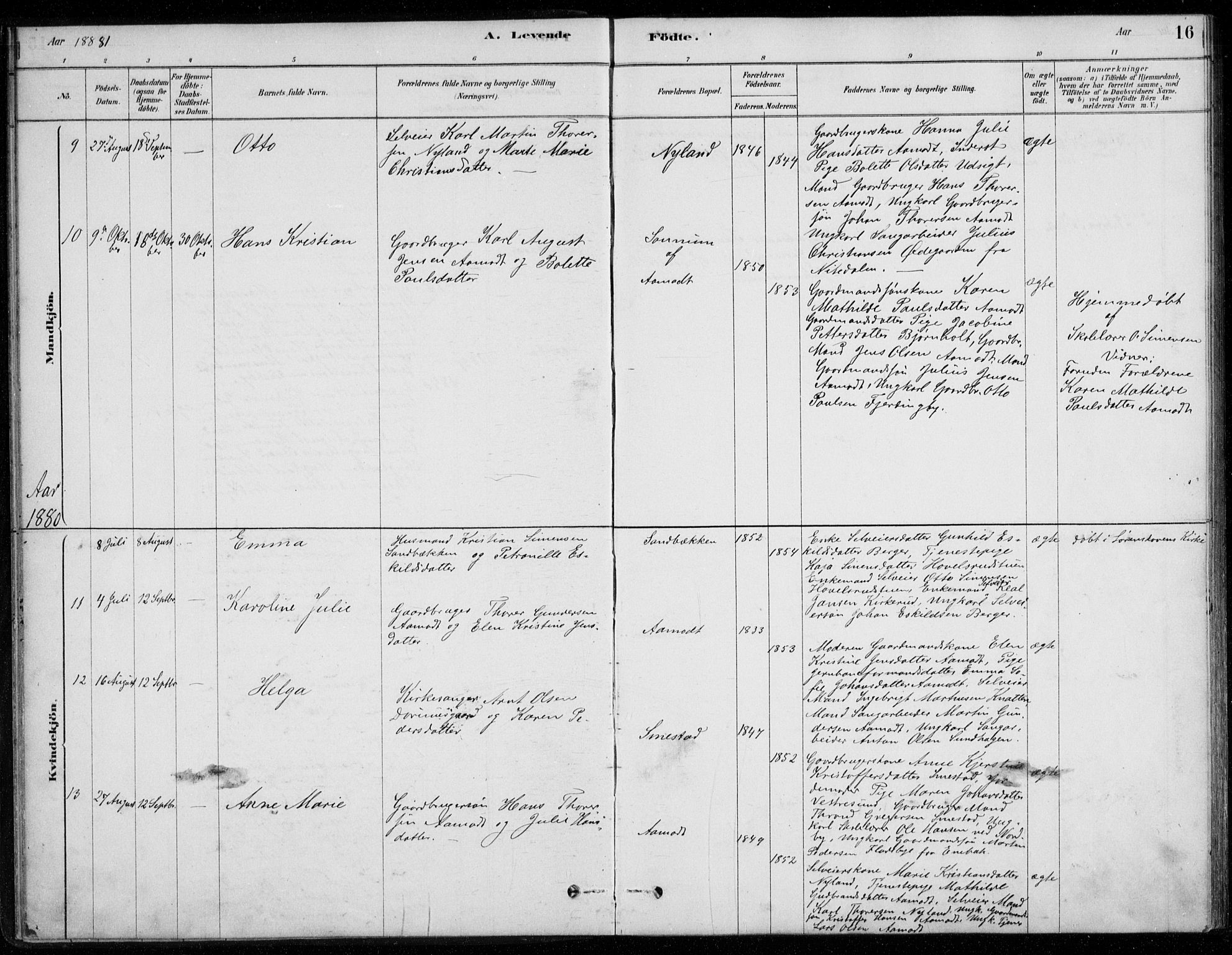 Fet prestekontor Kirkebøker, AV/SAO-A-10370a/G/Gb/L0002: Parish register (copy) no. II 2, 1878-1911, p. 16