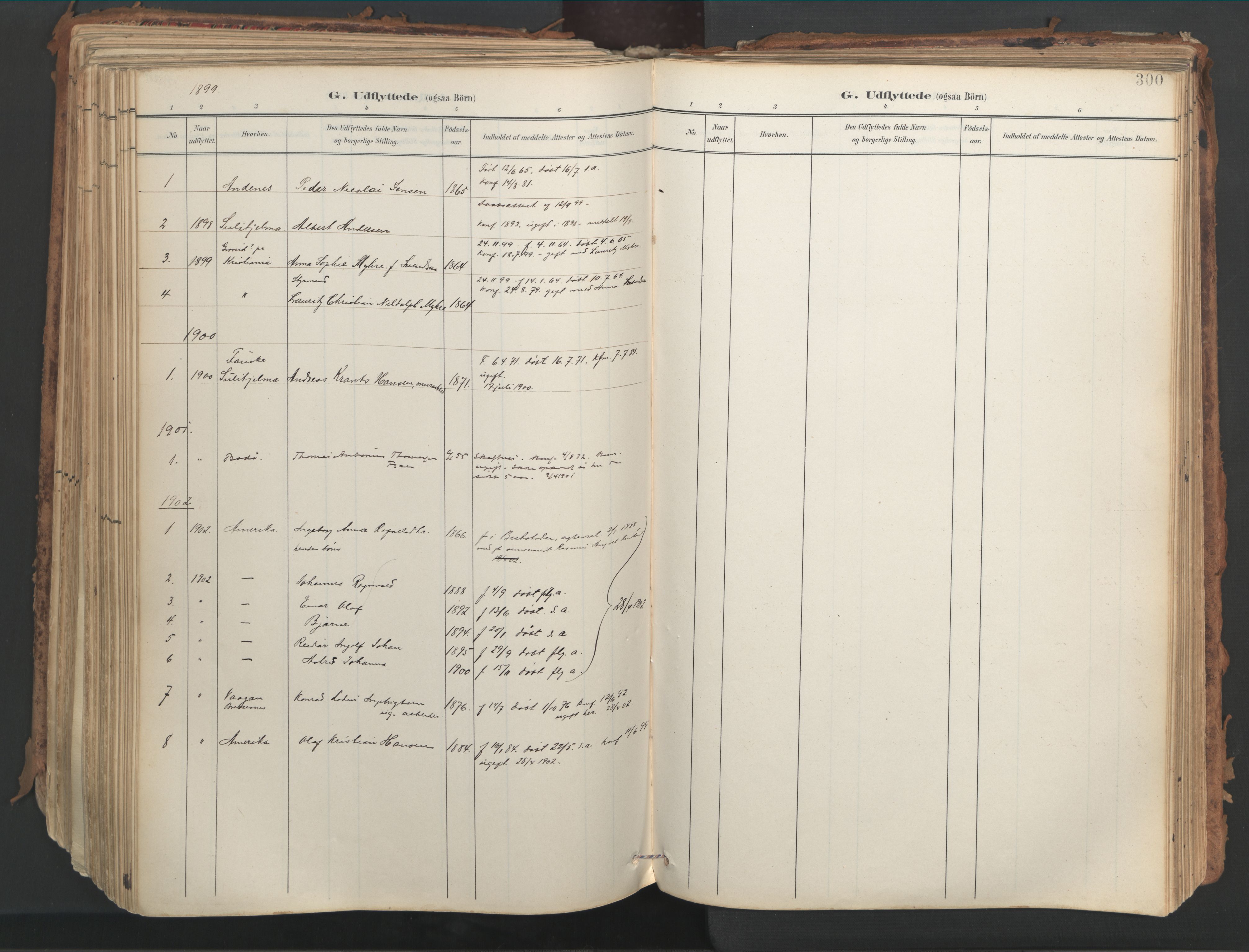 Ministerialprotokoller, klokkerbøker og fødselsregistre - Nordland, SAT/A-1459/882/L1180: Parish register (official) no. 882A02, 1897-1913, p. 300