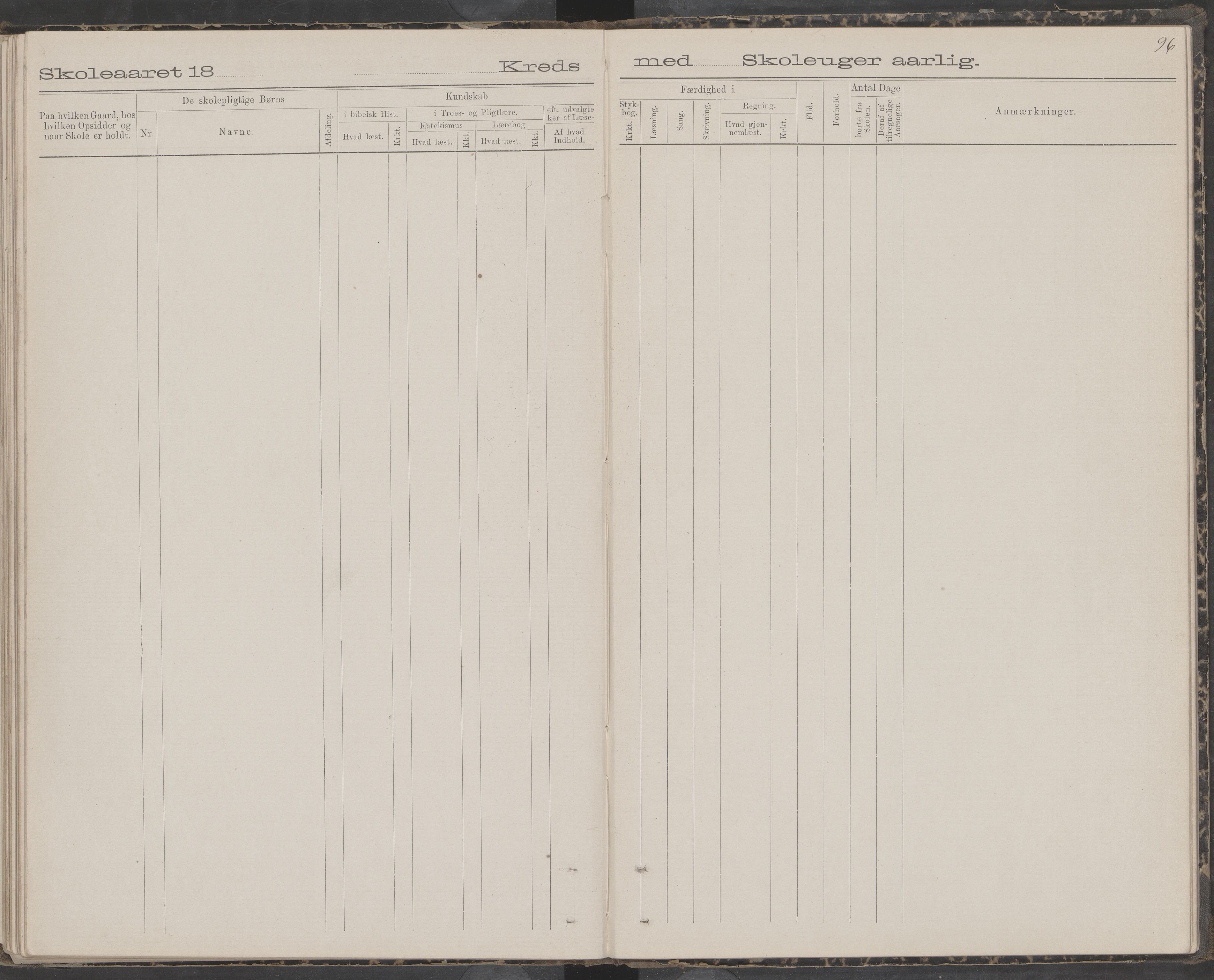 Dønna kommune. Snekkevik skolekrets, AIN/K-18270.510.07/442/L0002: Skoleprotokoll, 1888-1893