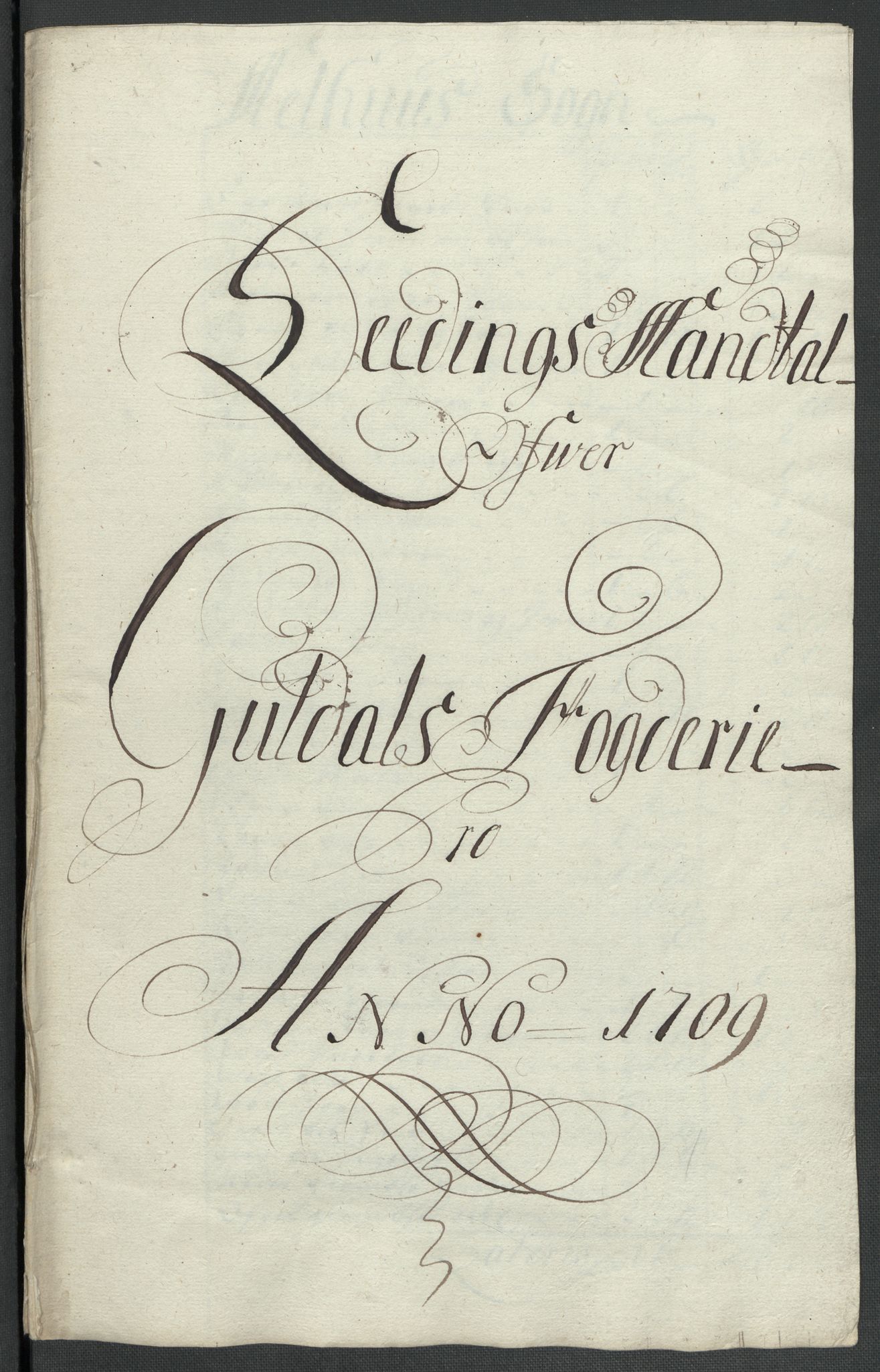 Rentekammeret inntil 1814, Reviderte regnskaper, Fogderegnskap, RA/EA-4092/R60/L3959: Fogderegnskap Orkdal og Gauldal, 1709, p. 313