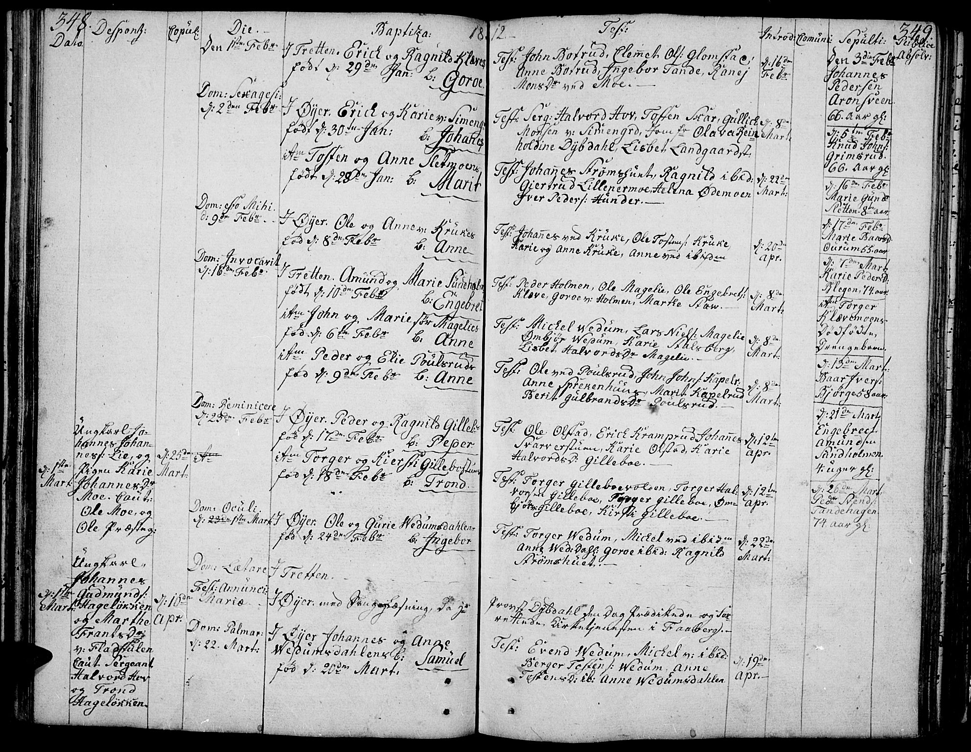 Øyer prestekontor, SAH/PREST-084/H/Ha/Haa/L0003: Parish register (official) no. 3, 1784-1824, p. 348-349