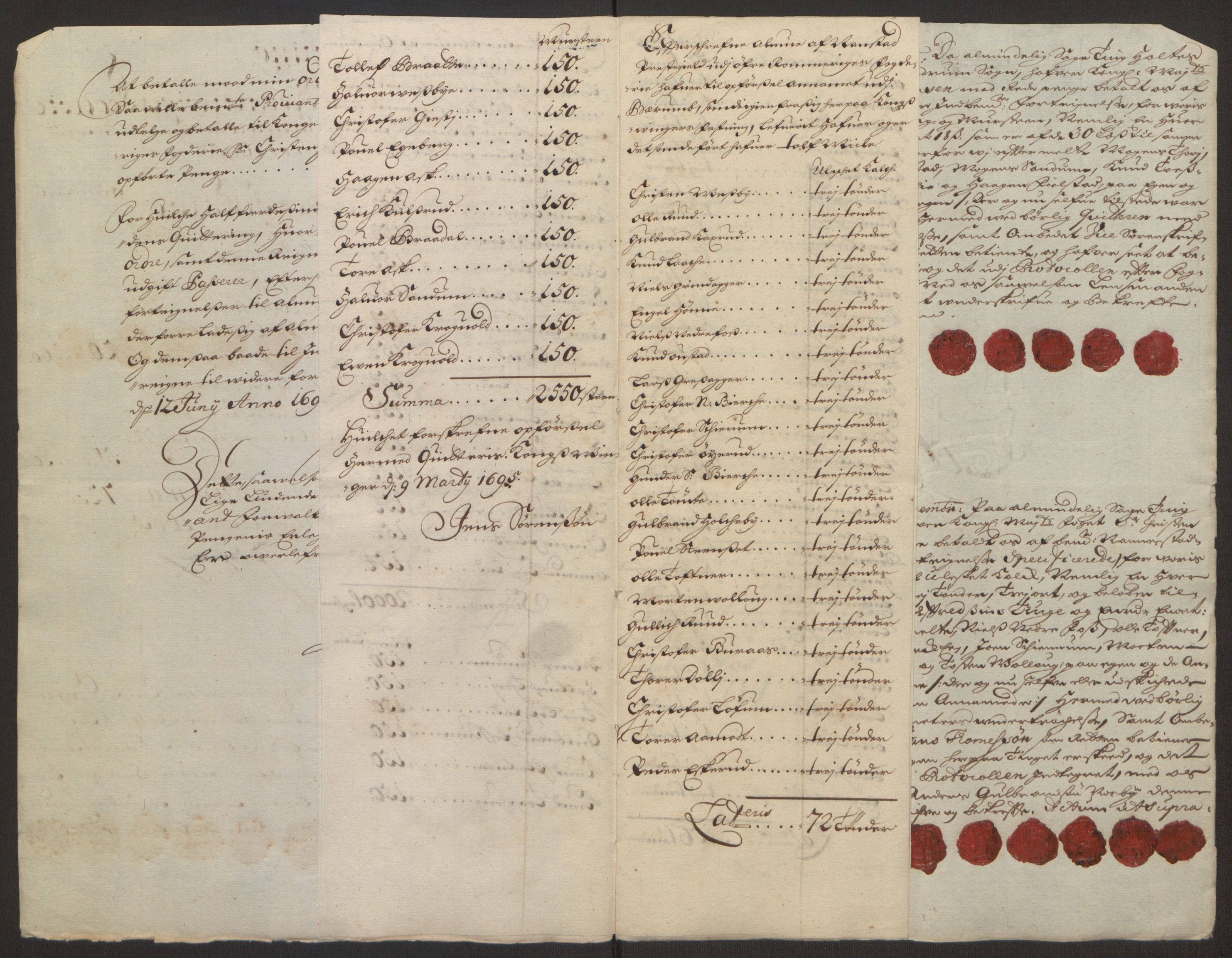 Rentekammeret inntil 1814, Reviderte regnskaper, Fogderegnskap, AV/RA-EA-4092/R12/L0707: Fogderegnskap Øvre Romerike, 1695, p. 253