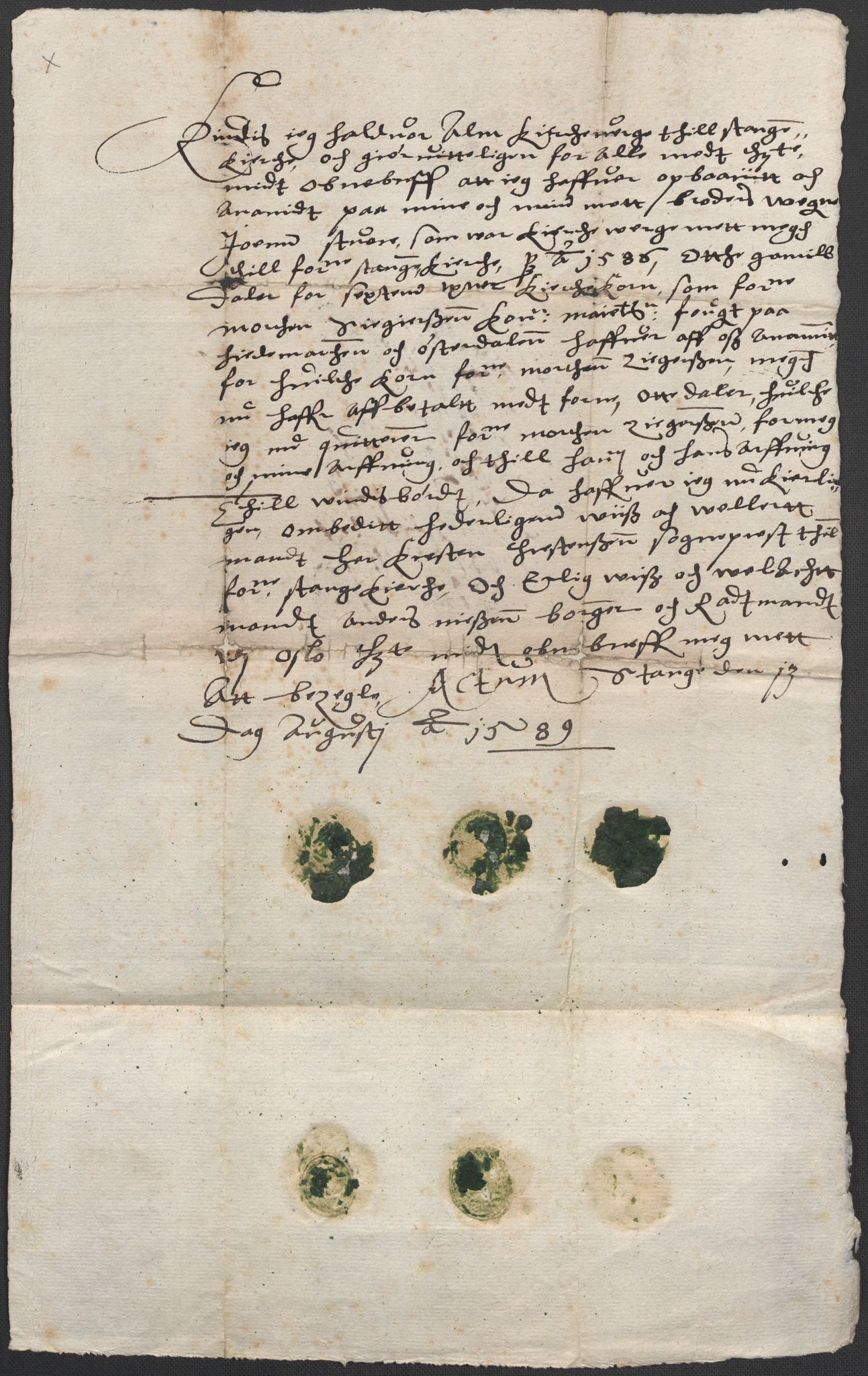 Riksarkivets diplomsamling, AV/RA-EA-5965/F02/L0091: Dokumenter, 1589-1590, p. 8