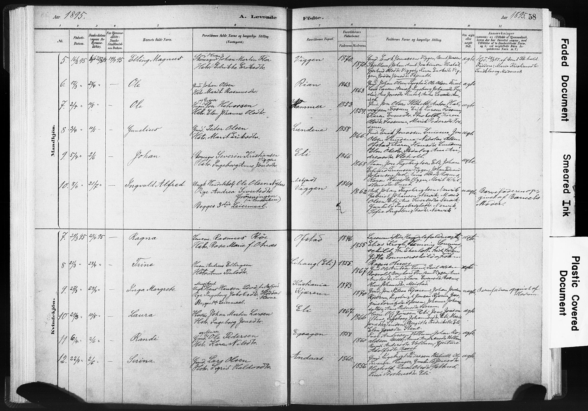 Ministerialprotokoller, klokkerbøker og fødselsregistre - Sør-Trøndelag, SAT/A-1456/665/L0773: Parish register (official) no. 665A08, 1879-1905, p. 58