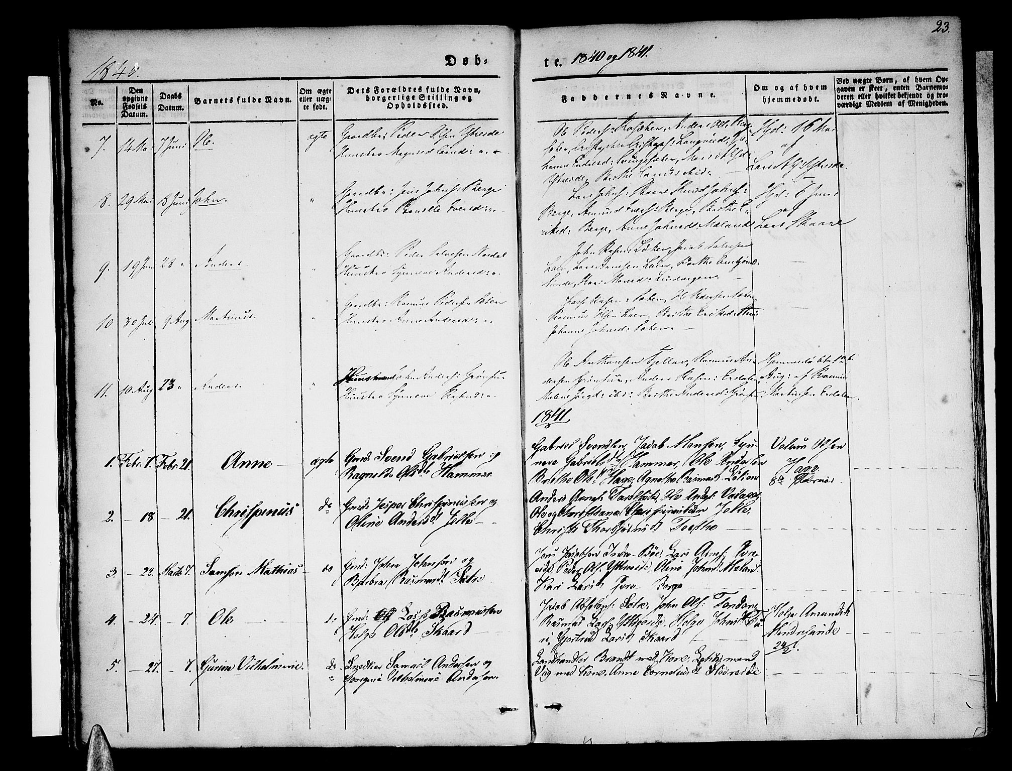 Stryn Sokneprestembete, SAB/A-82501: Parish register (official) no. A 1, 1832-1845, p. 23