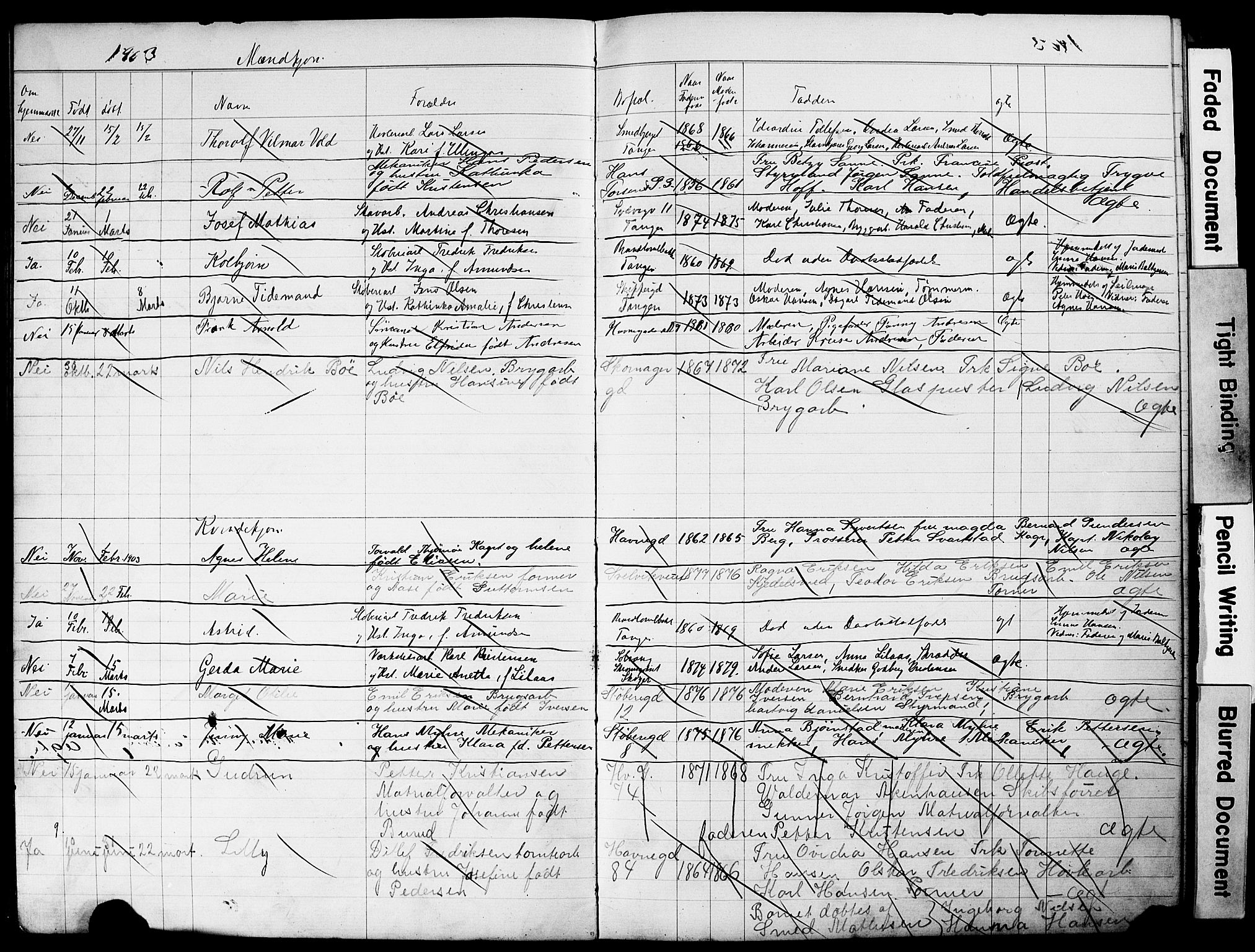 Strømsø kirkebøker, AV/SAKO-A-246/Y/Yb/L0001: Parish register draft no. II 1, 1896-1904