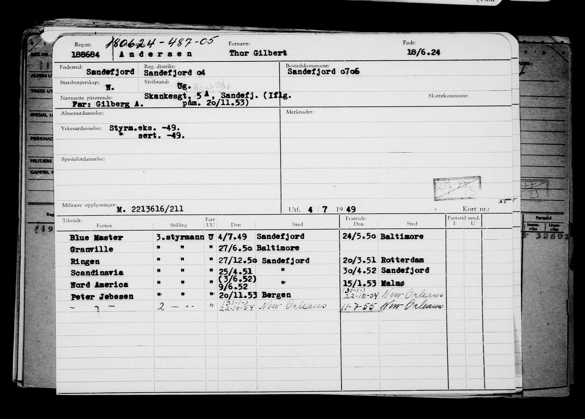 Direktoratet for sjømenn, AV/RA-S-3545/G/Gb/L0232: Hovedkort, 1924, p. 701