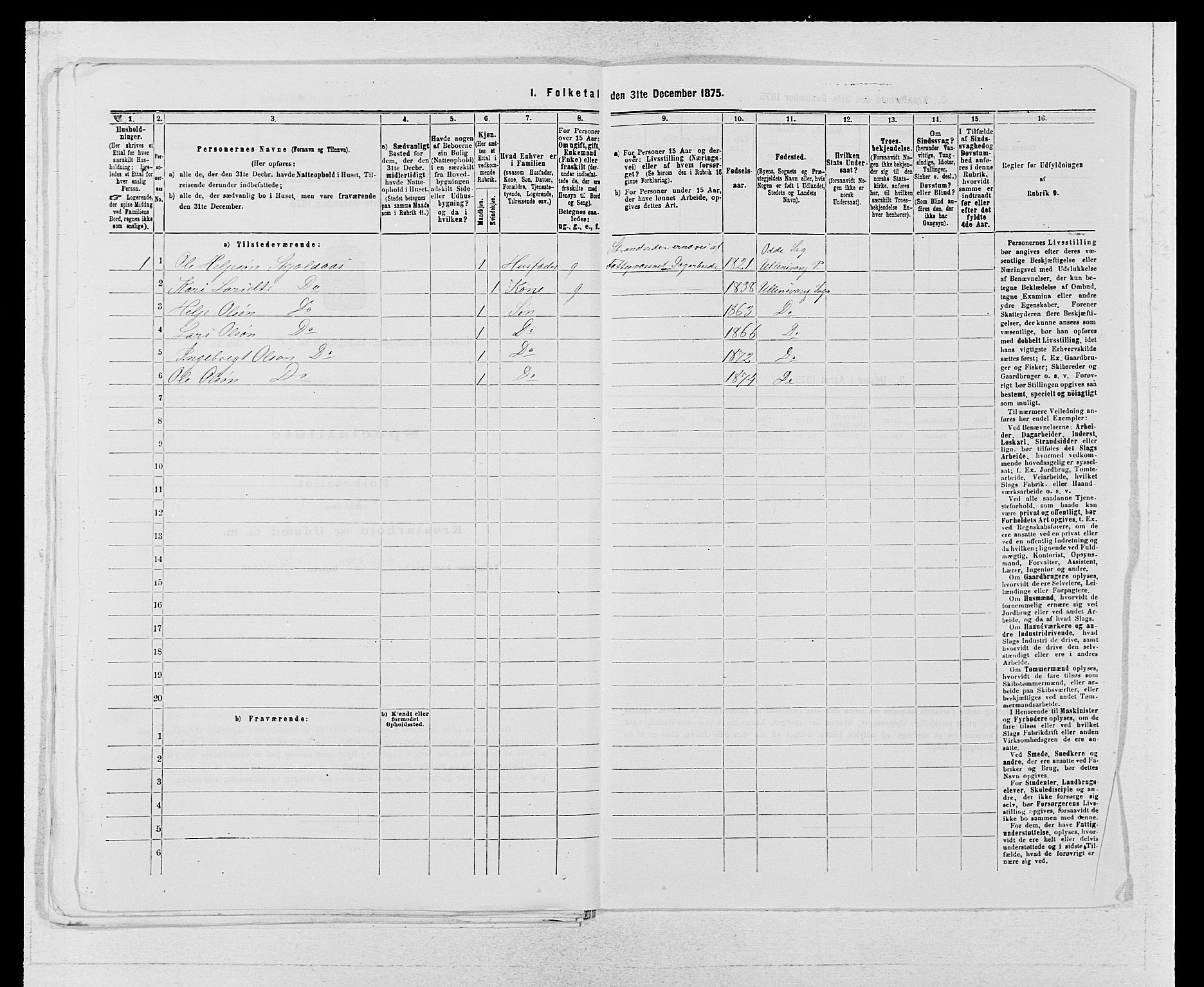 SAB, 1875 census for 1230P Ullensvang, 1875, p. 578