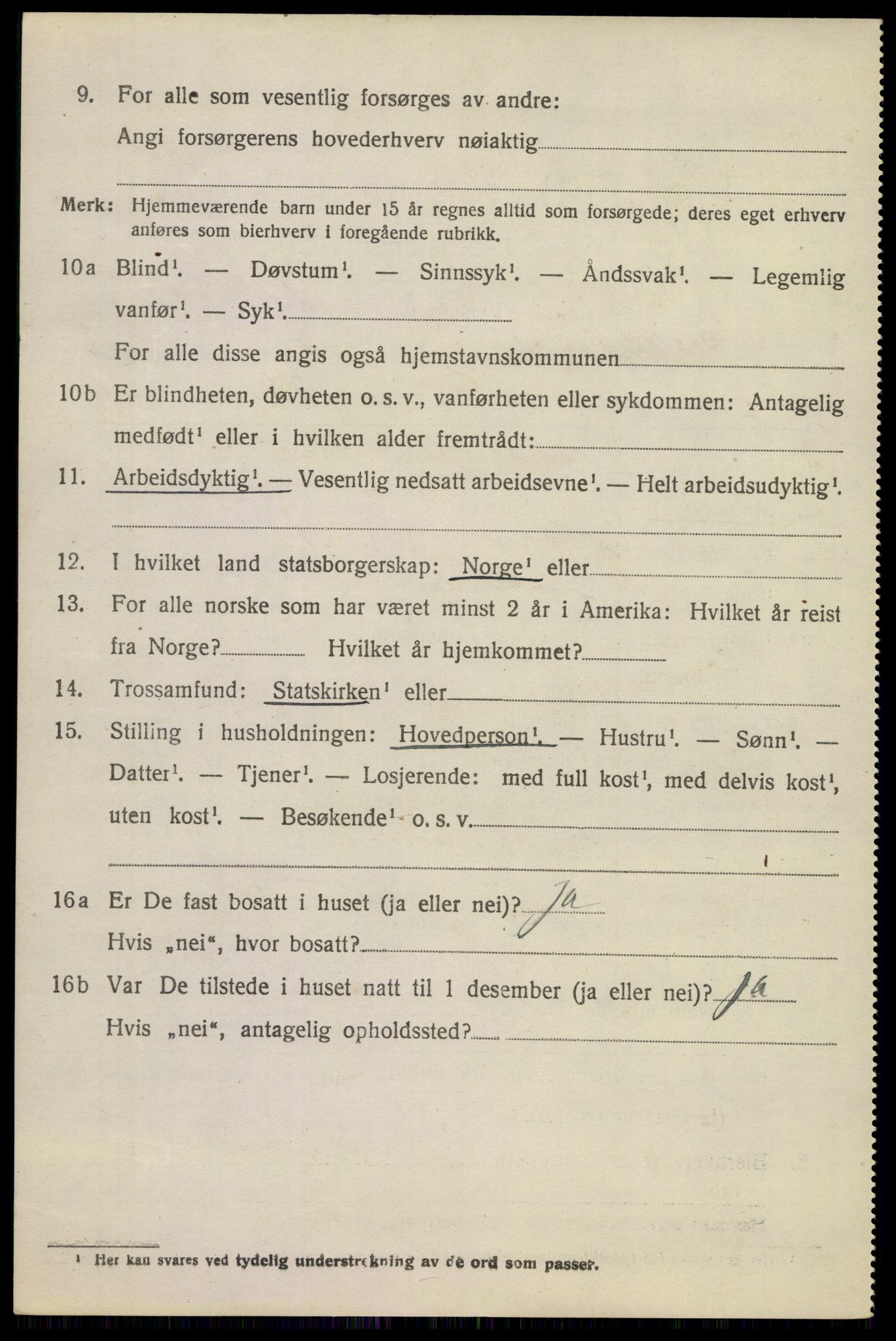 SAKO, 1920 census for Sandeherred, 1920, p. 5207