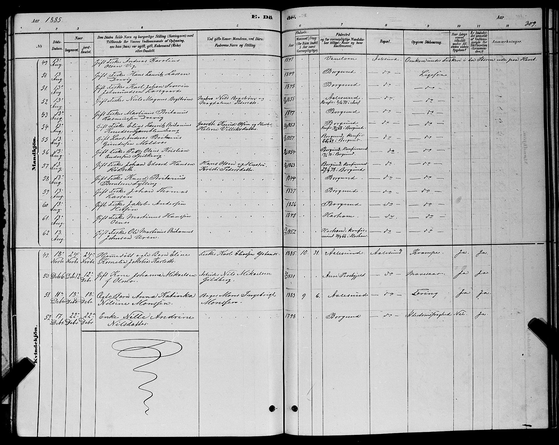 Ministerialprotokoller, klokkerbøker og fødselsregistre - Møre og Romsdal, SAT/A-1454/529/L0466: Parish register (copy) no. 529C03, 1878-1888, p. 310
