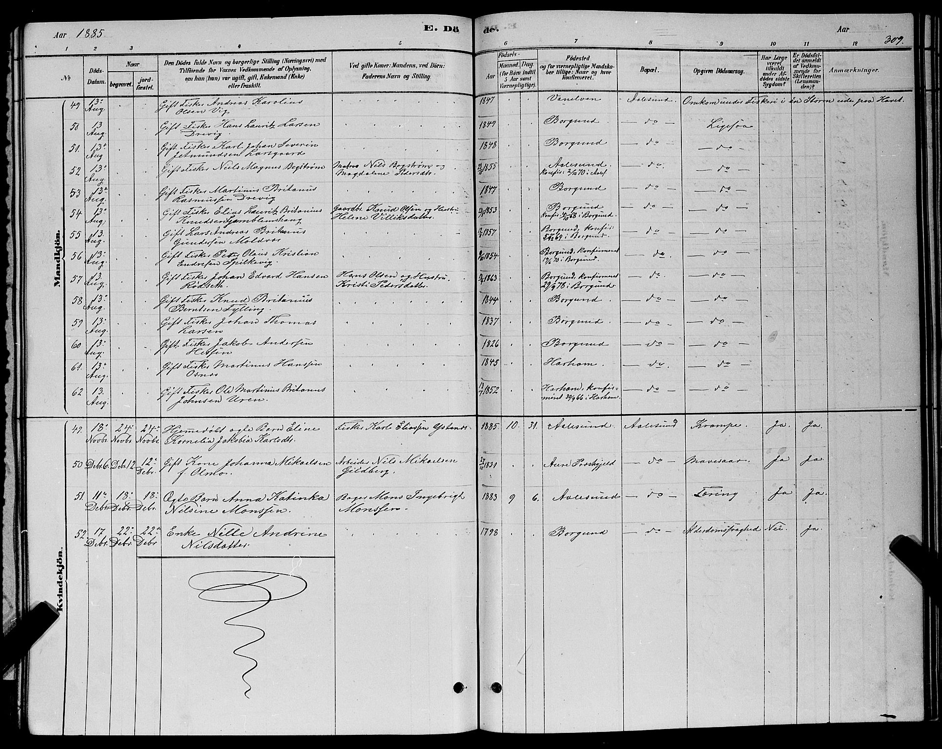 Ministerialprotokoller, klokkerbøker og fødselsregistre - Møre og Romsdal, AV/SAT-A-1454/529/L0466: Parish register (copy) no. 529C03, 1878-1888, p. 310