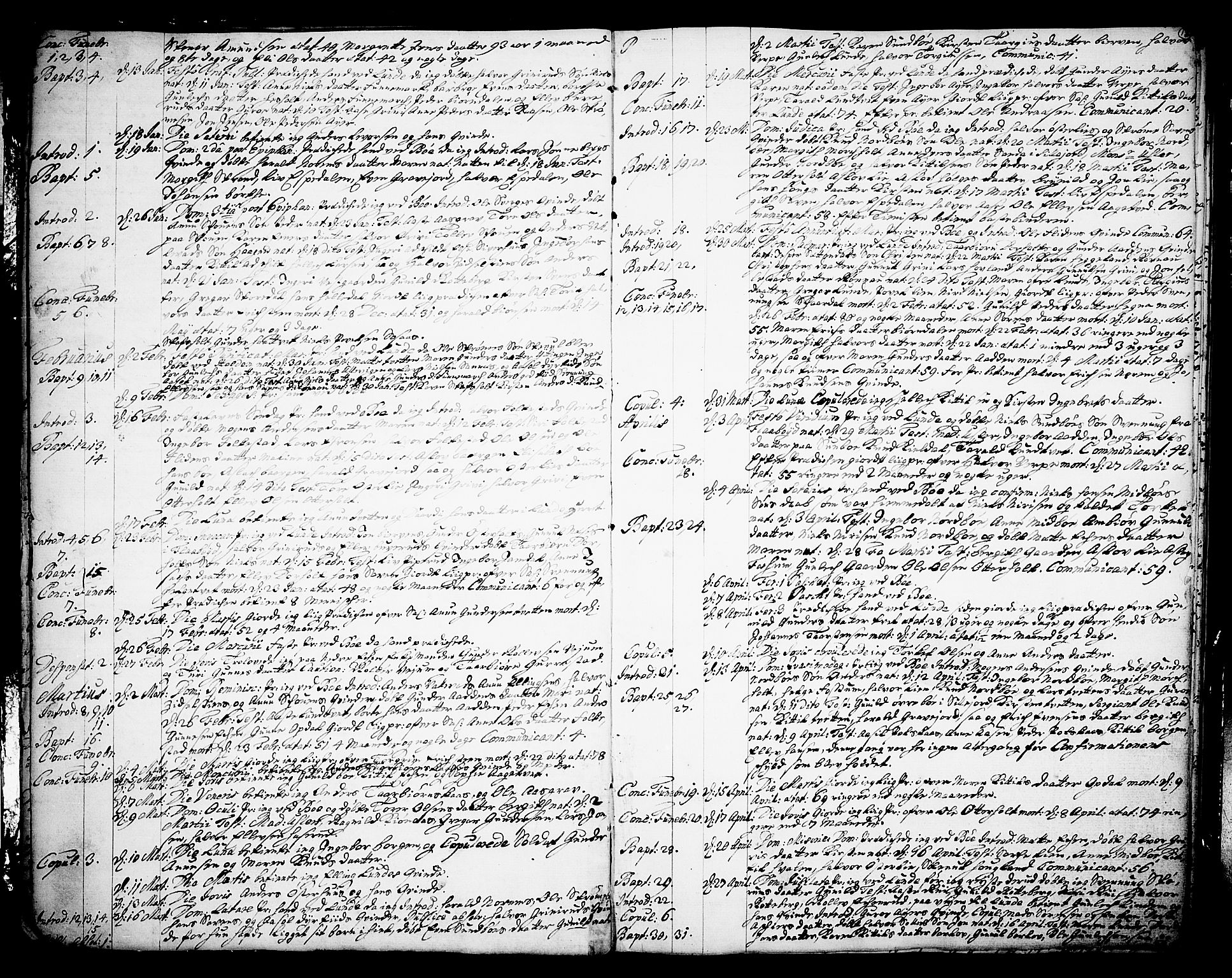 Bø kirkebøker, SAKO/A-257/F/Fa/L0003: Parish register (official) no. 3, 1733-1748, p. 13
