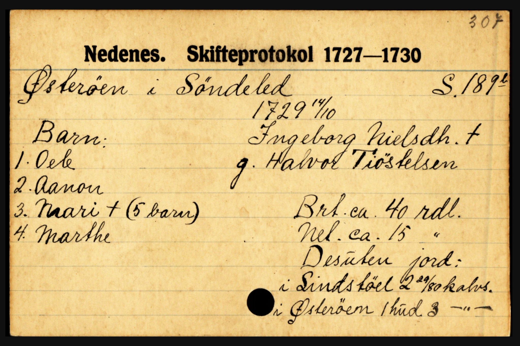 Nedenes sorenskriveri før 1824, AV/SAK-1221-0007/H, p. 34145